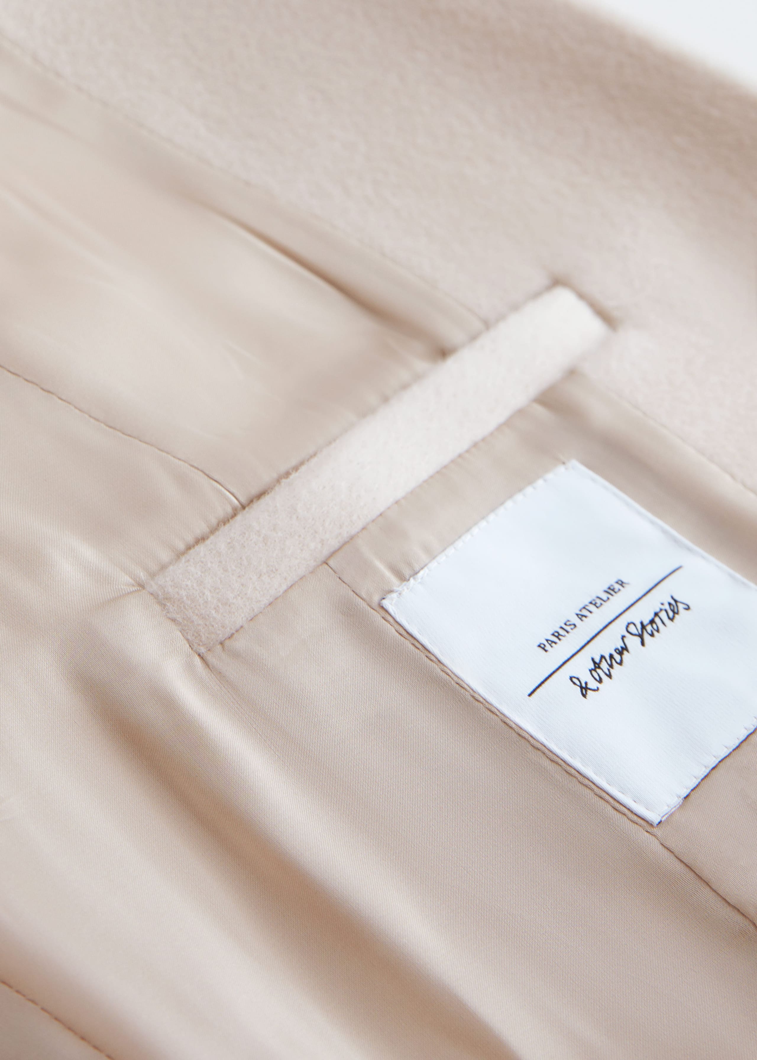 Image of Fitted Mid-Length Wool Coat