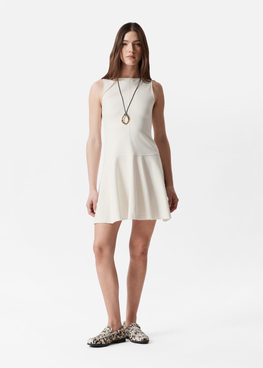 Image of Sleeveless A-Line Mini Dress