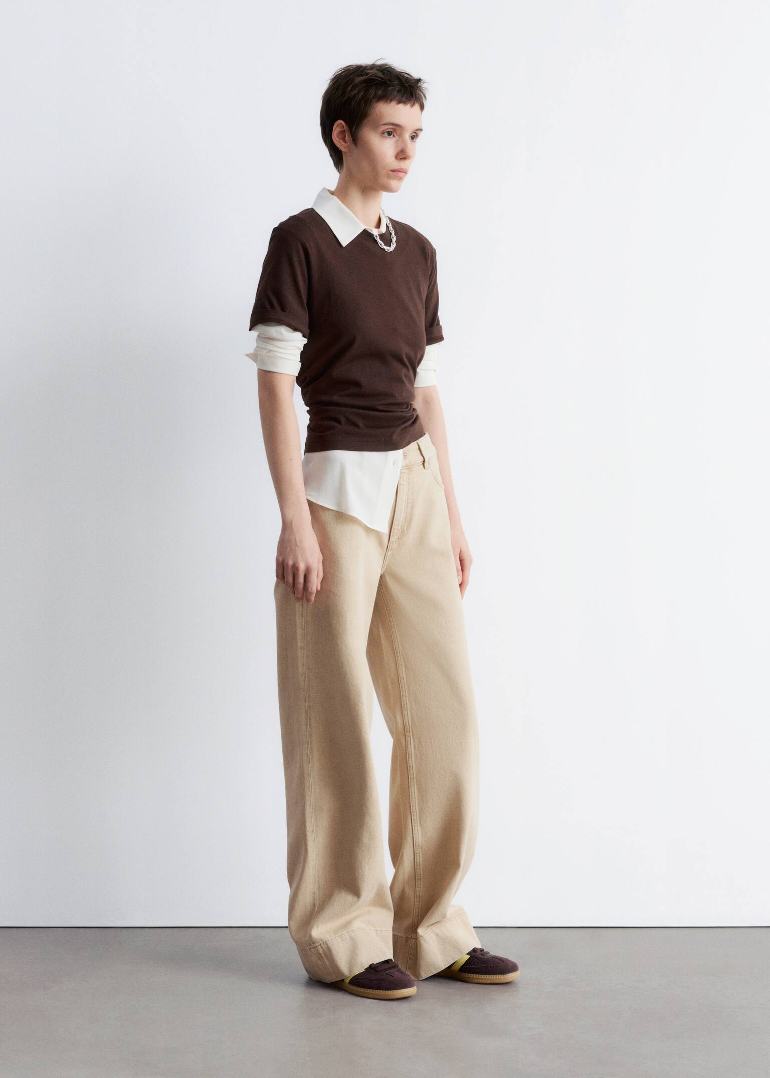 Straight-Leg Jeans - Beige - 5