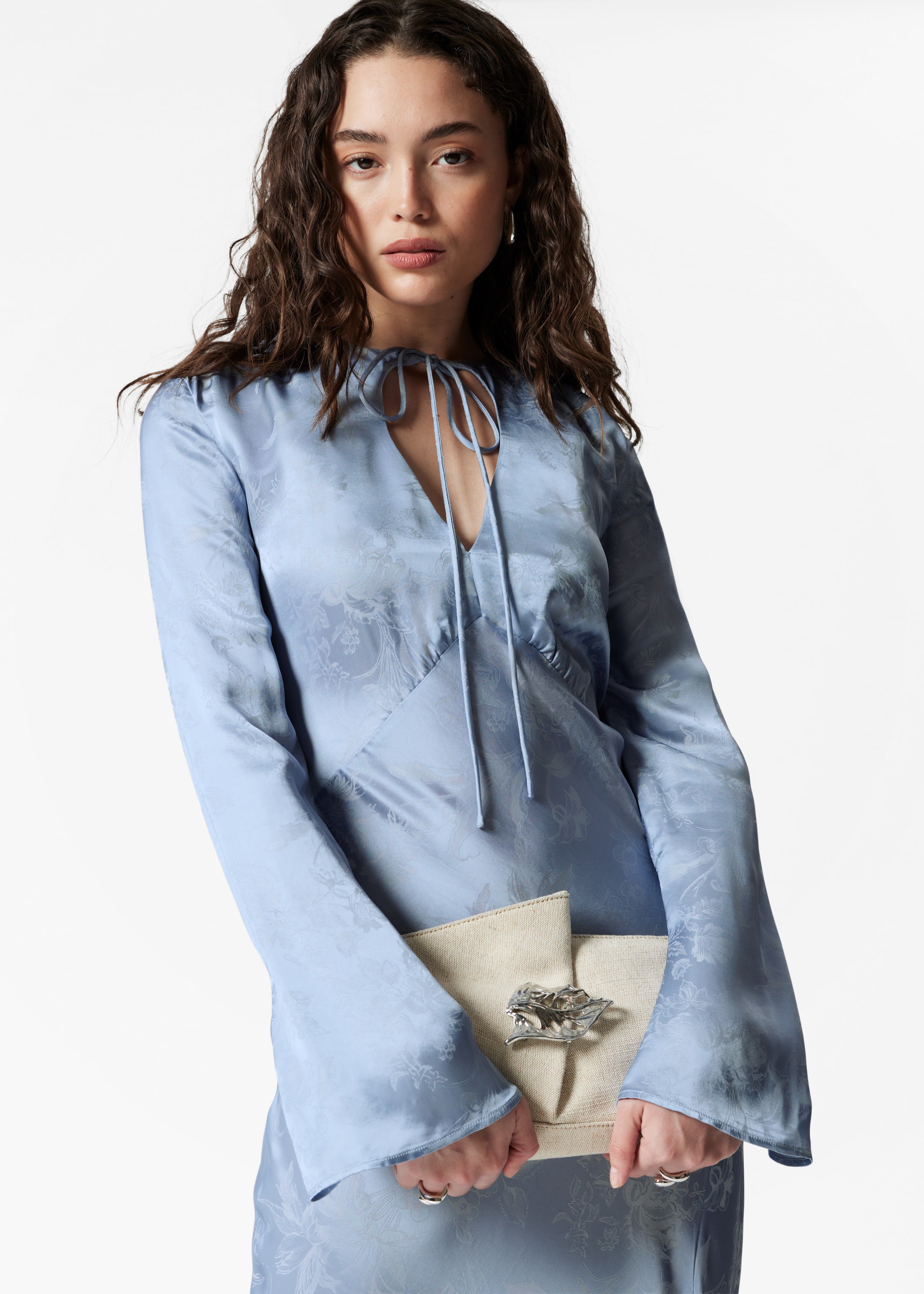 View larger image: Jacquard Maxi Dress - Light Blue - Ladies | H&M GB 2