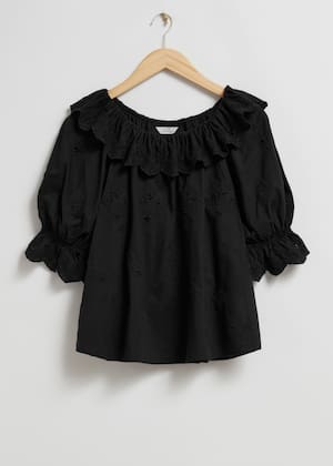 Black Embroidered