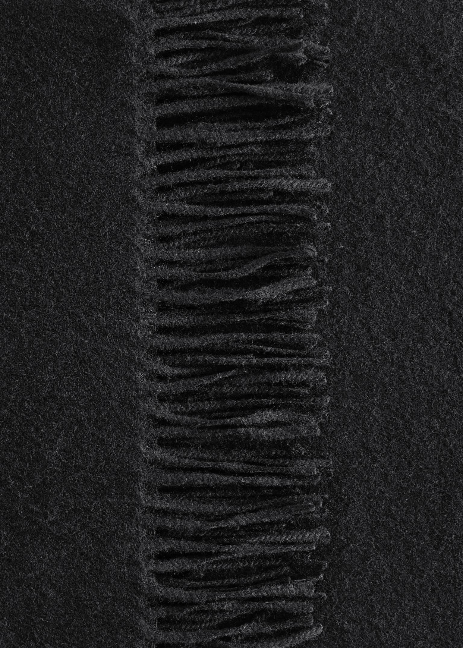 Fringed Wool Blanket Scarf - Black/Crem/Gri/Roșu Rubiniu/Bej/Mahon/Light Yellow - 3