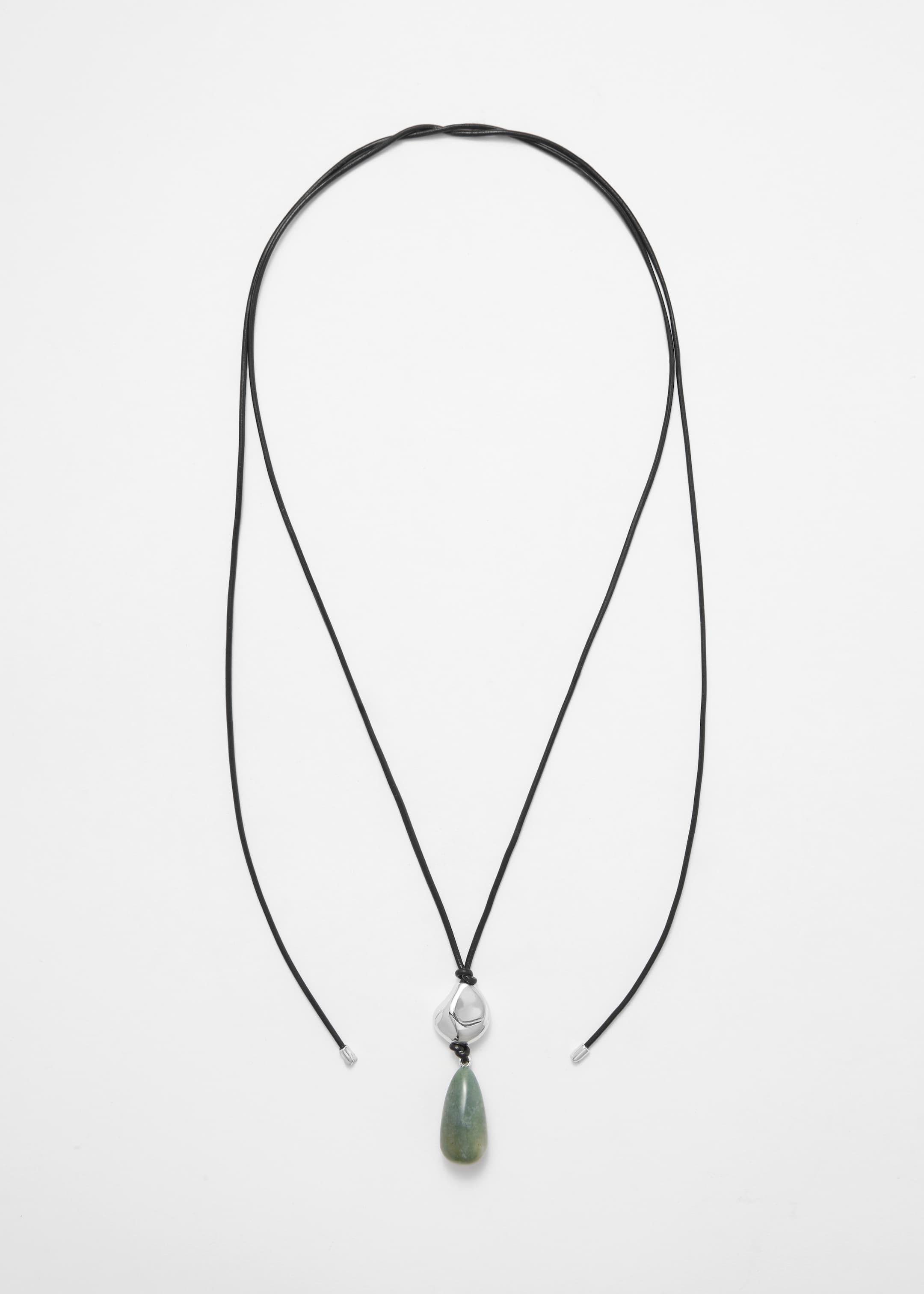 Преглед на по-голямо изображение: Колие с камък на шнур - Green Marble - ЖЕНИ | H&M BG 2