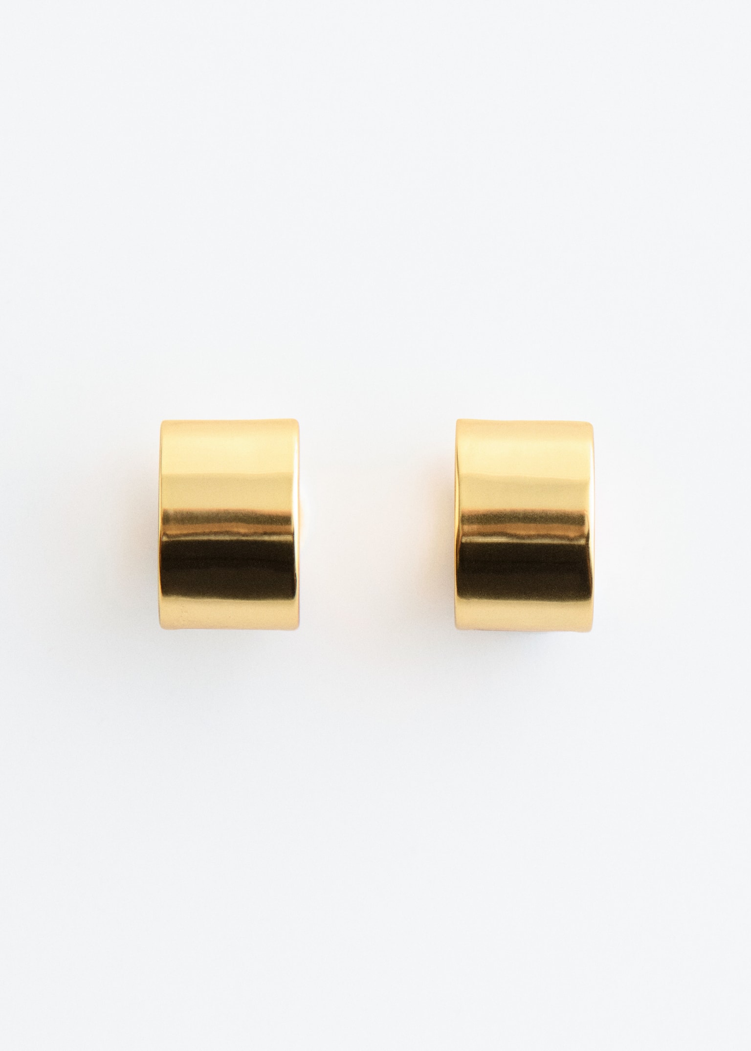 Chunky Angular Hoop Earrings - Gold/Silver - 3