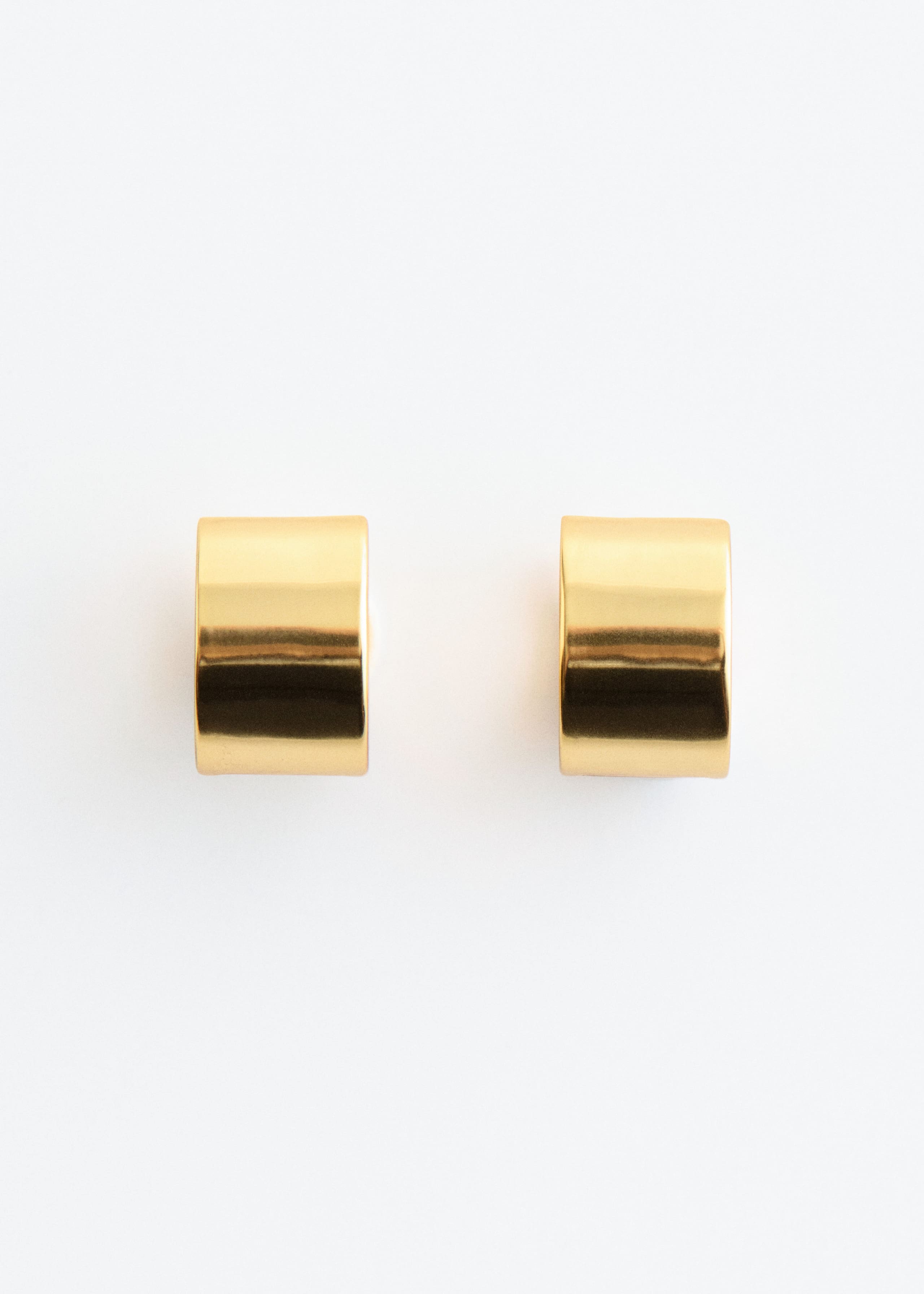 Image of Chunky Angular Hoop Earrings