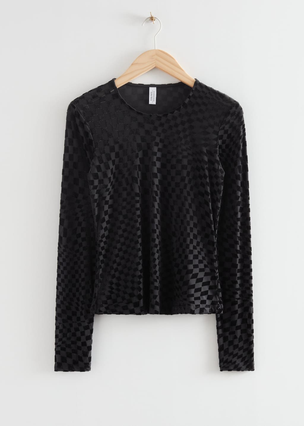 Blouse en velours ajustée à motif - Noir - Still Life