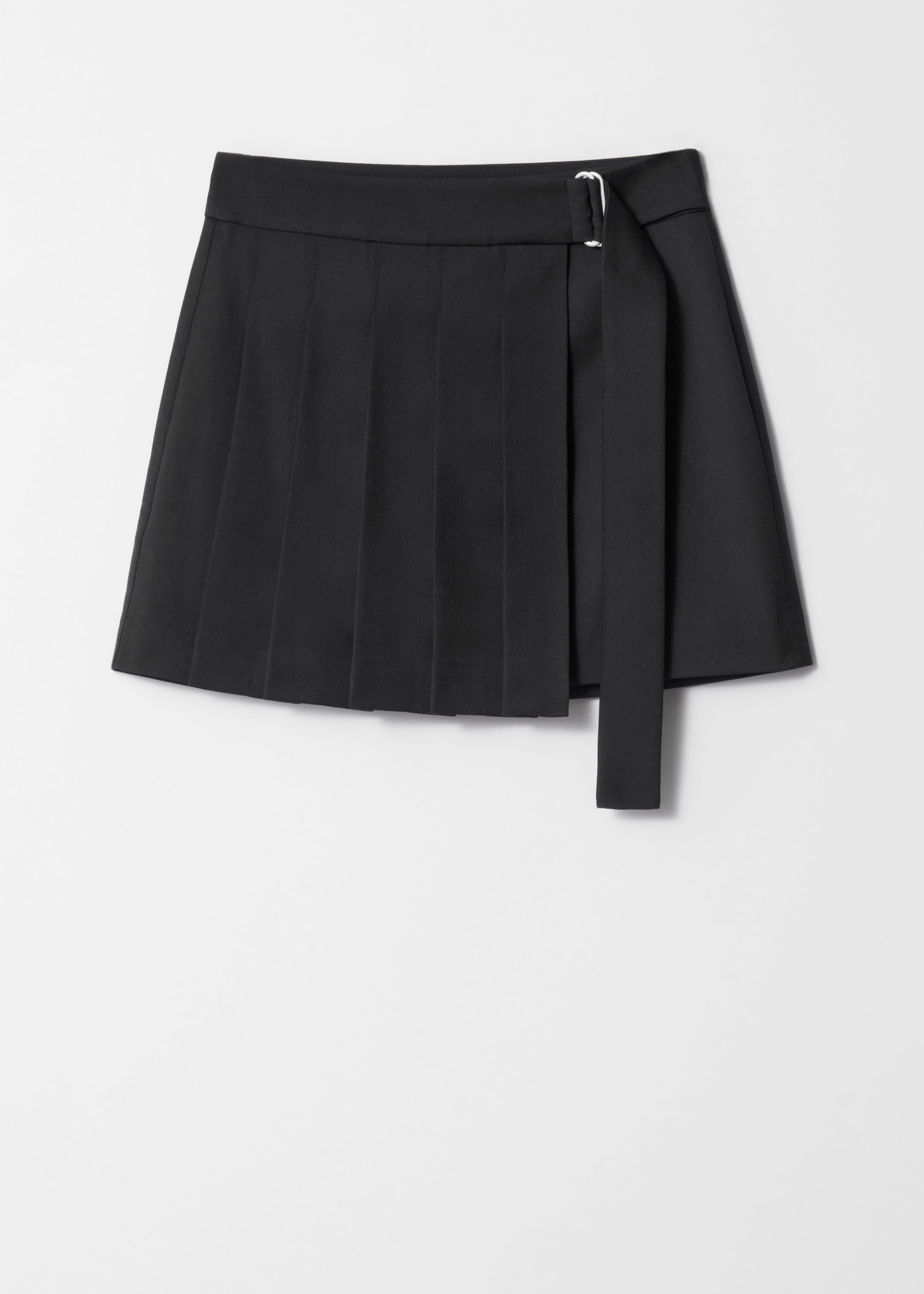 Visualizza immagine più grande: Minigonna a portafoglio a pieghe - Nero - DONNA | H&M IT 6