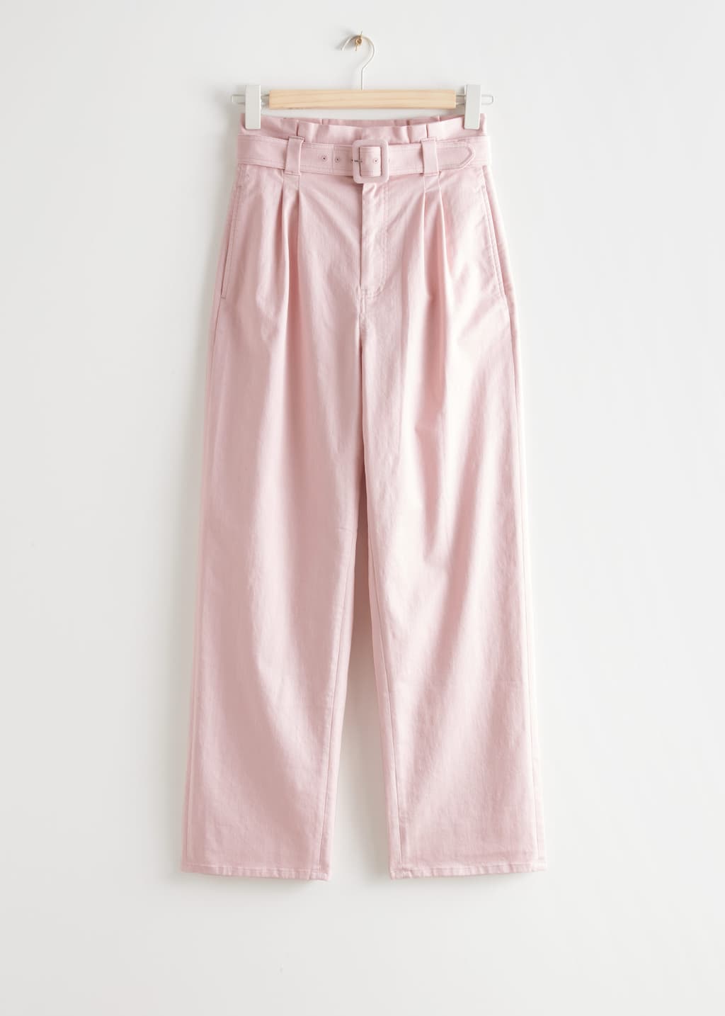 Paperbag Waist Trousers - Light Pink - Natura morta