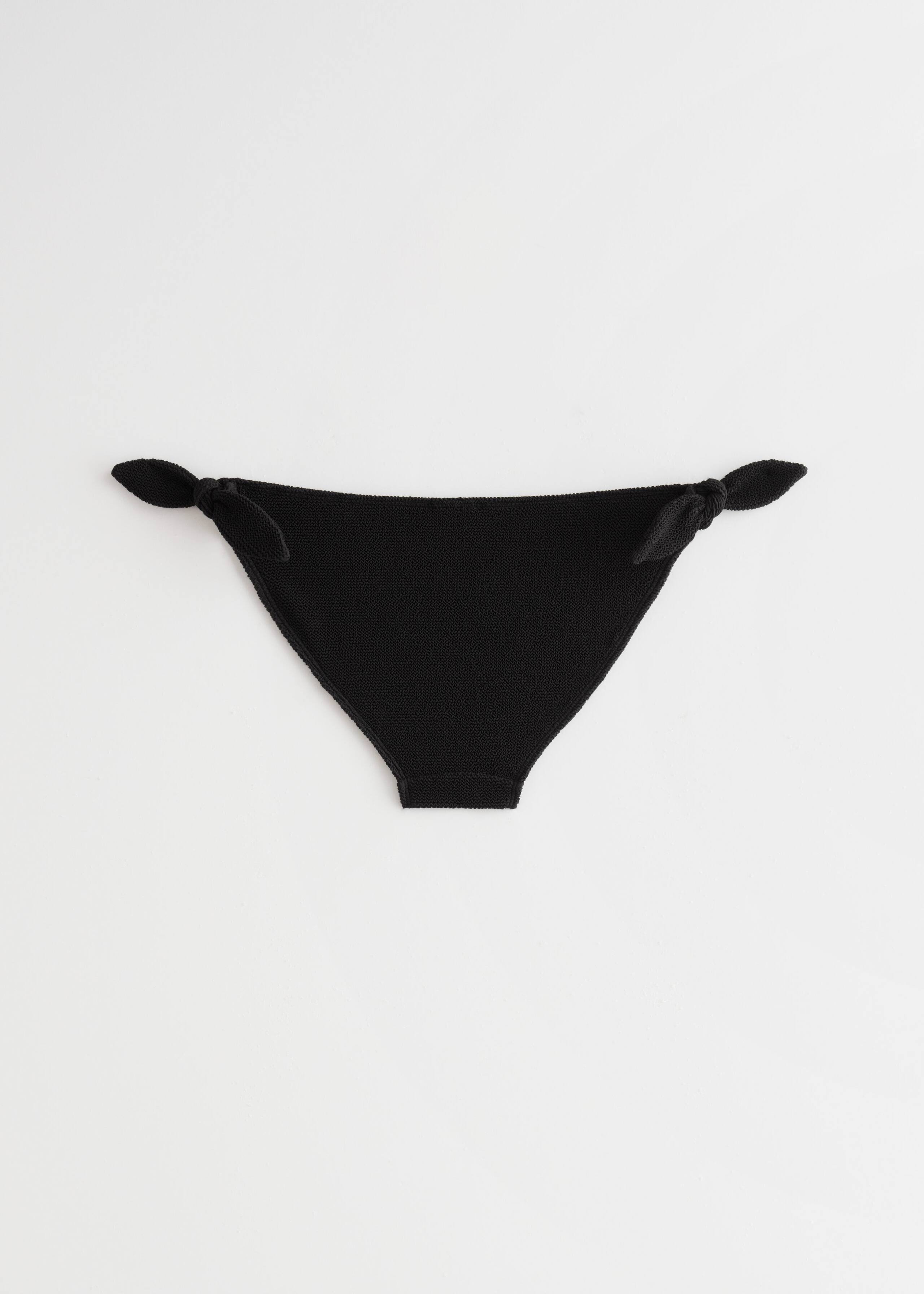 Tie Crepe Bikini Briefs - Black - Still Life