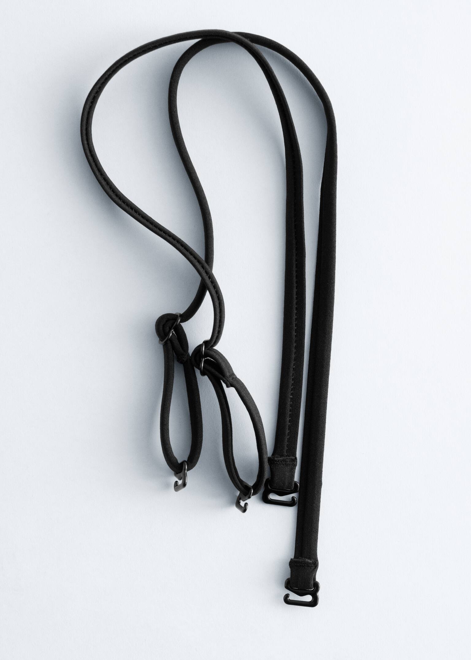 Badeanzug mit U-förmigem Bügel - Schwarz/Dunkelbraun - 3