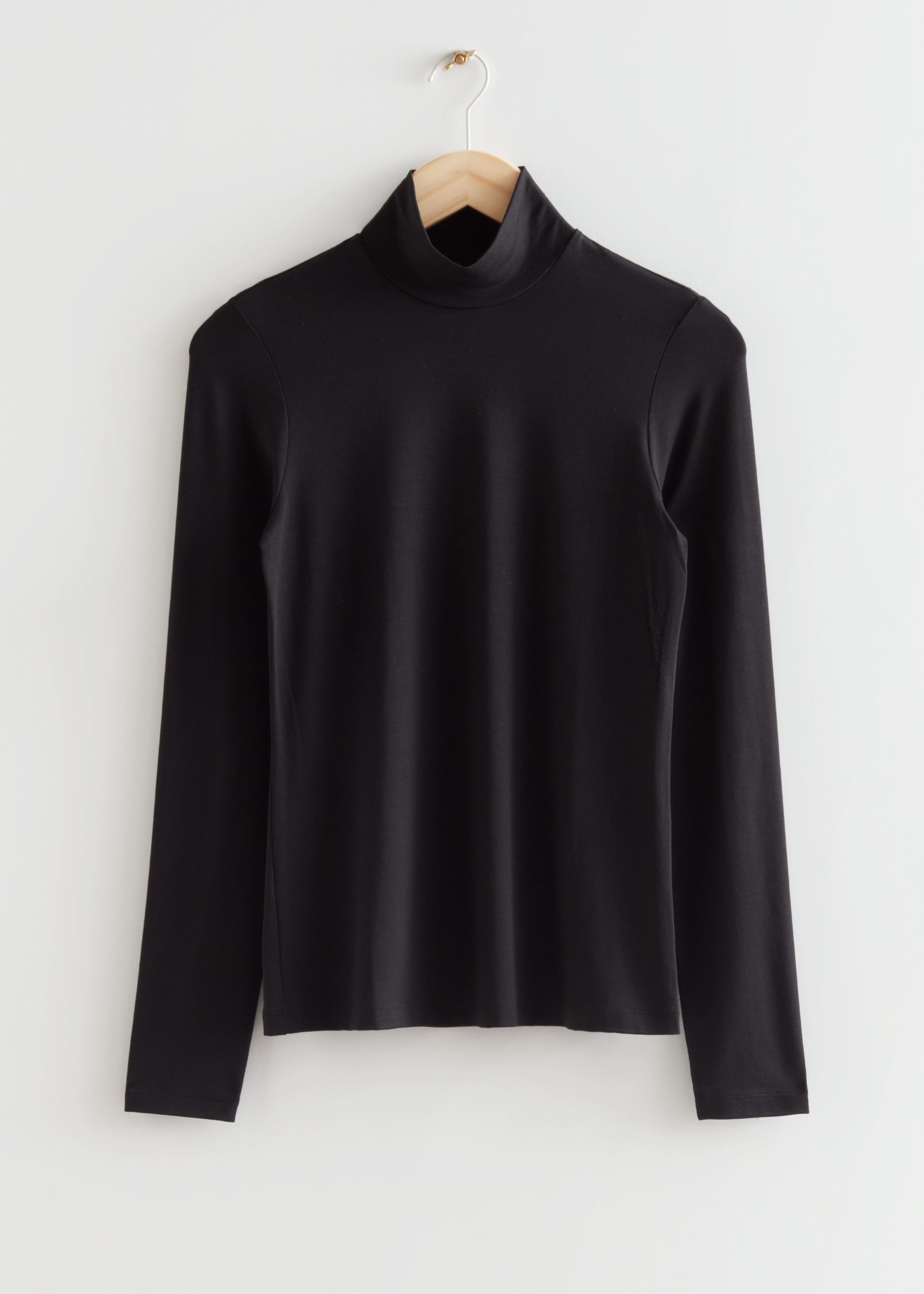 Turtleneck Top - Beige Butterfly Print - Still Life