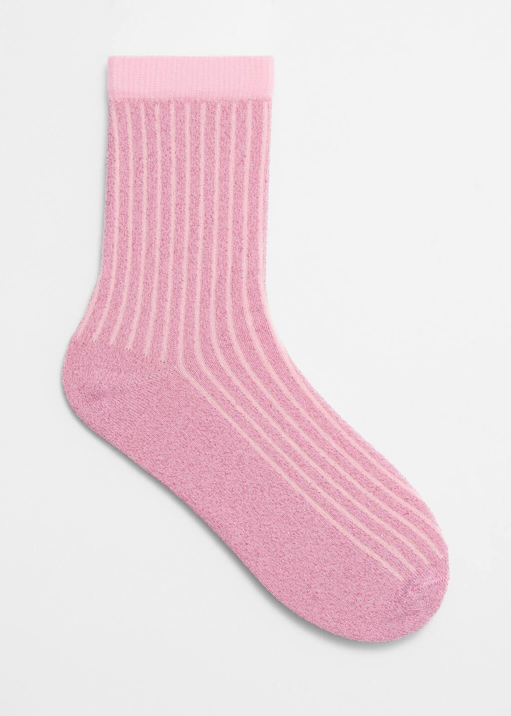Ribbed Glitter Socks - Pink - Still Life