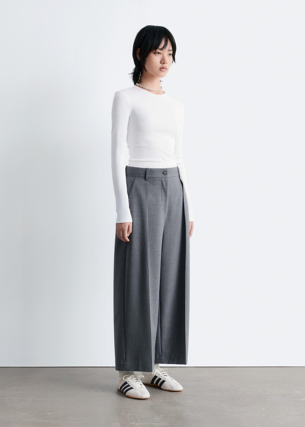 Image of Ribbed Long-Sleeve Top