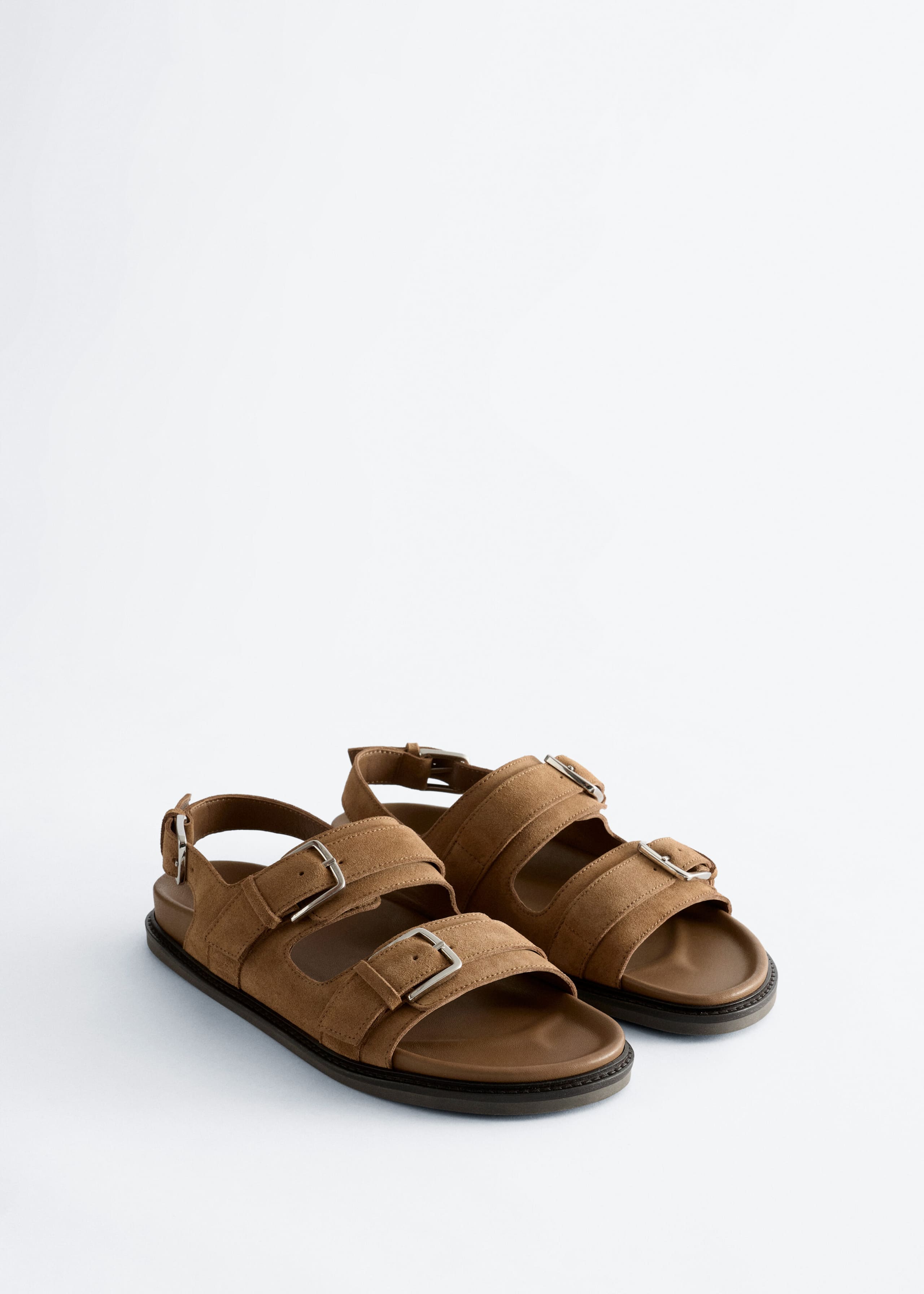 Image of Sandali in pelle con fibbie