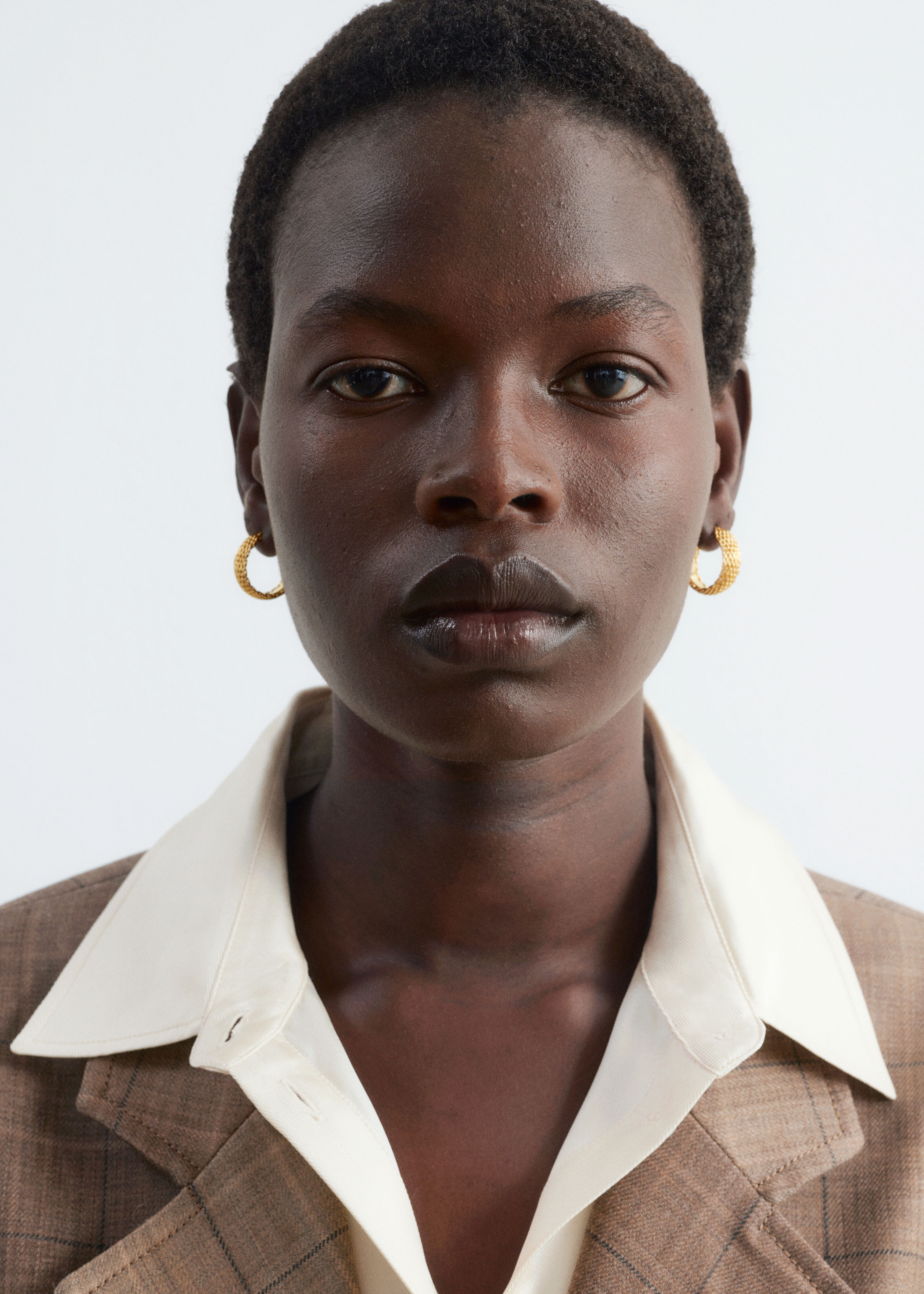 Chain-Inspired Brass Hoops - Oro/Argento