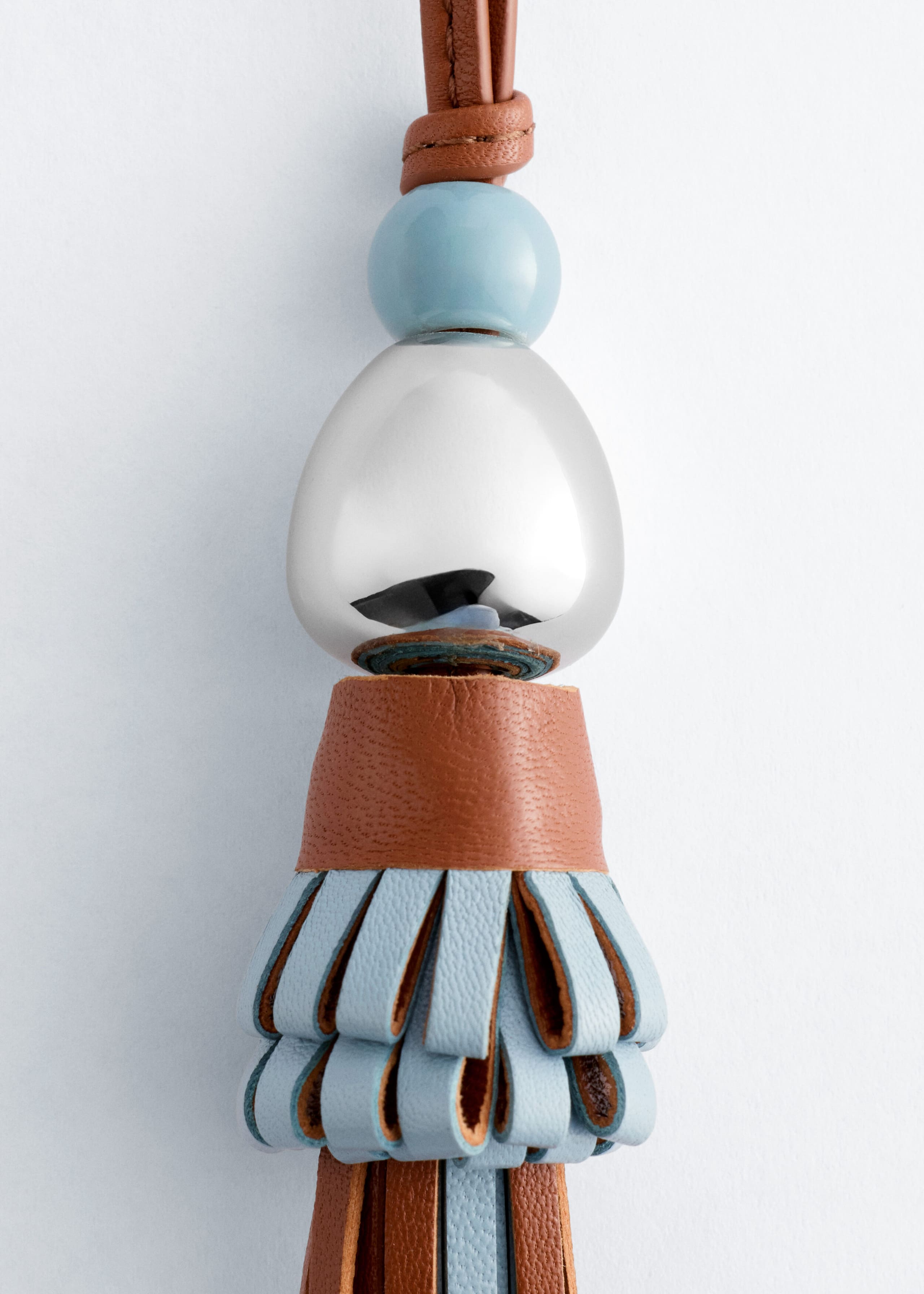 Image of Leather Tassel Bag Charm