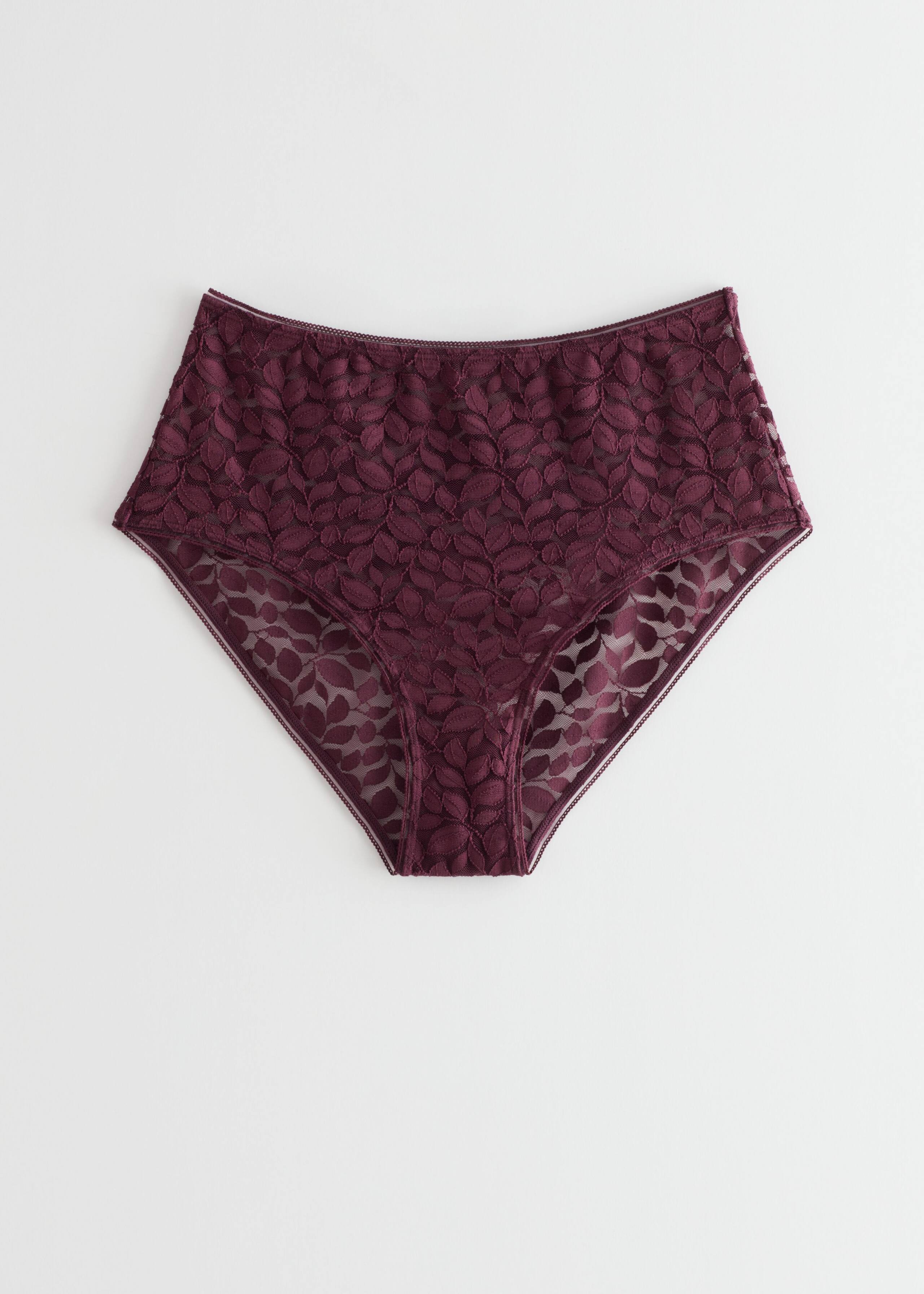 Leaf Lace High Waist Briefs - Vanilla - Still Life