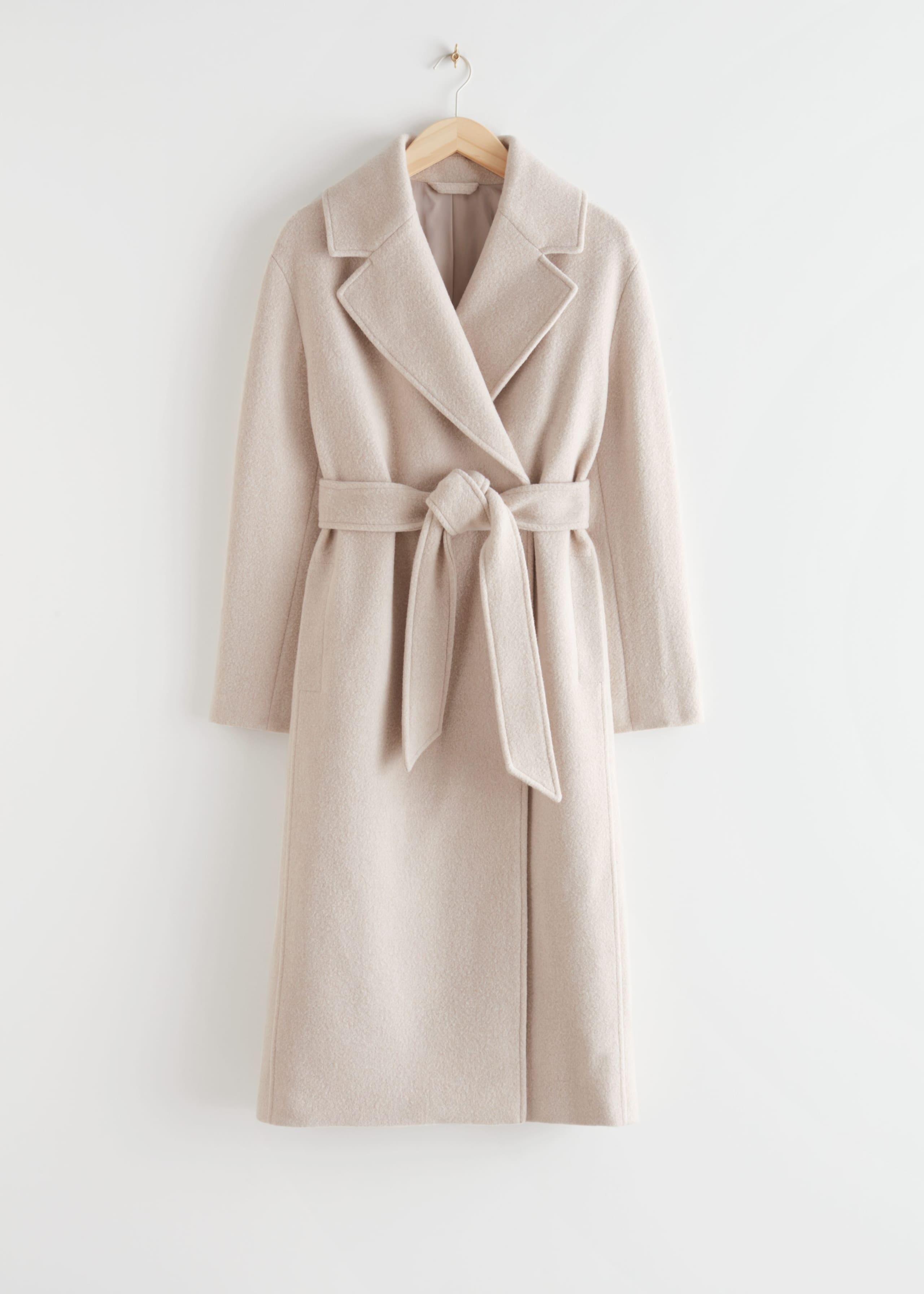 Image of Oversized Belted Wool Coat
