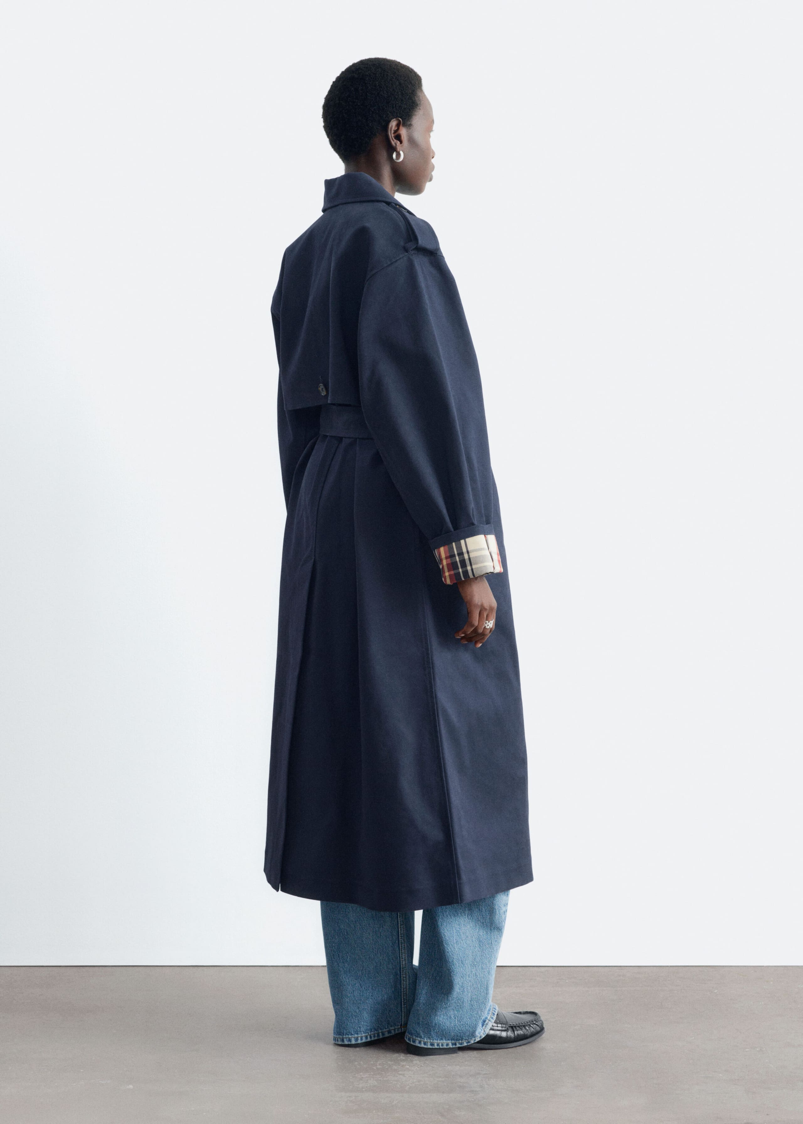 Belted Trench Coat - Dark Blue - Still Life