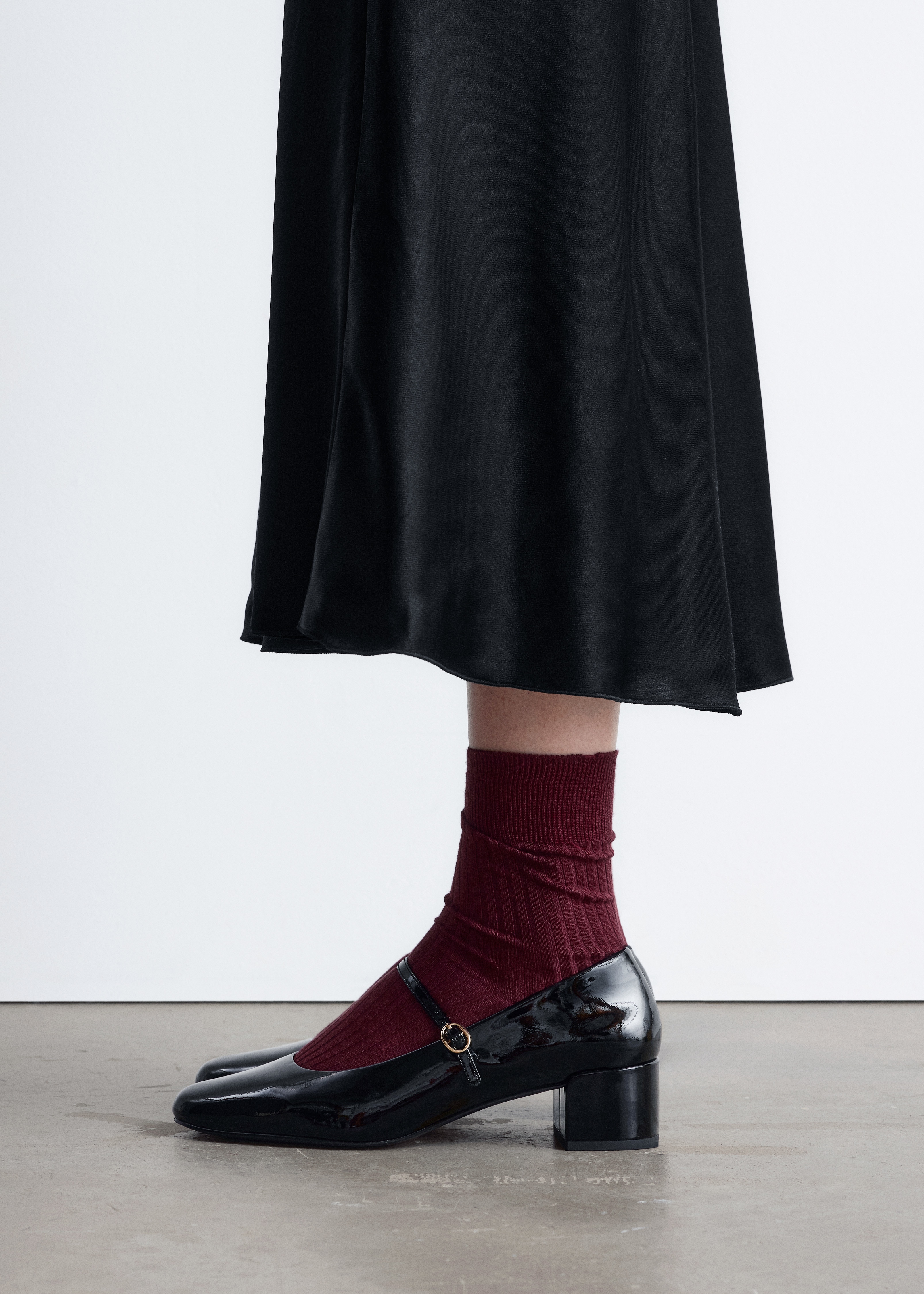 Mary-Jane Leather Pumps - Μαύρο/Σκούρο Καφέ Tortoise