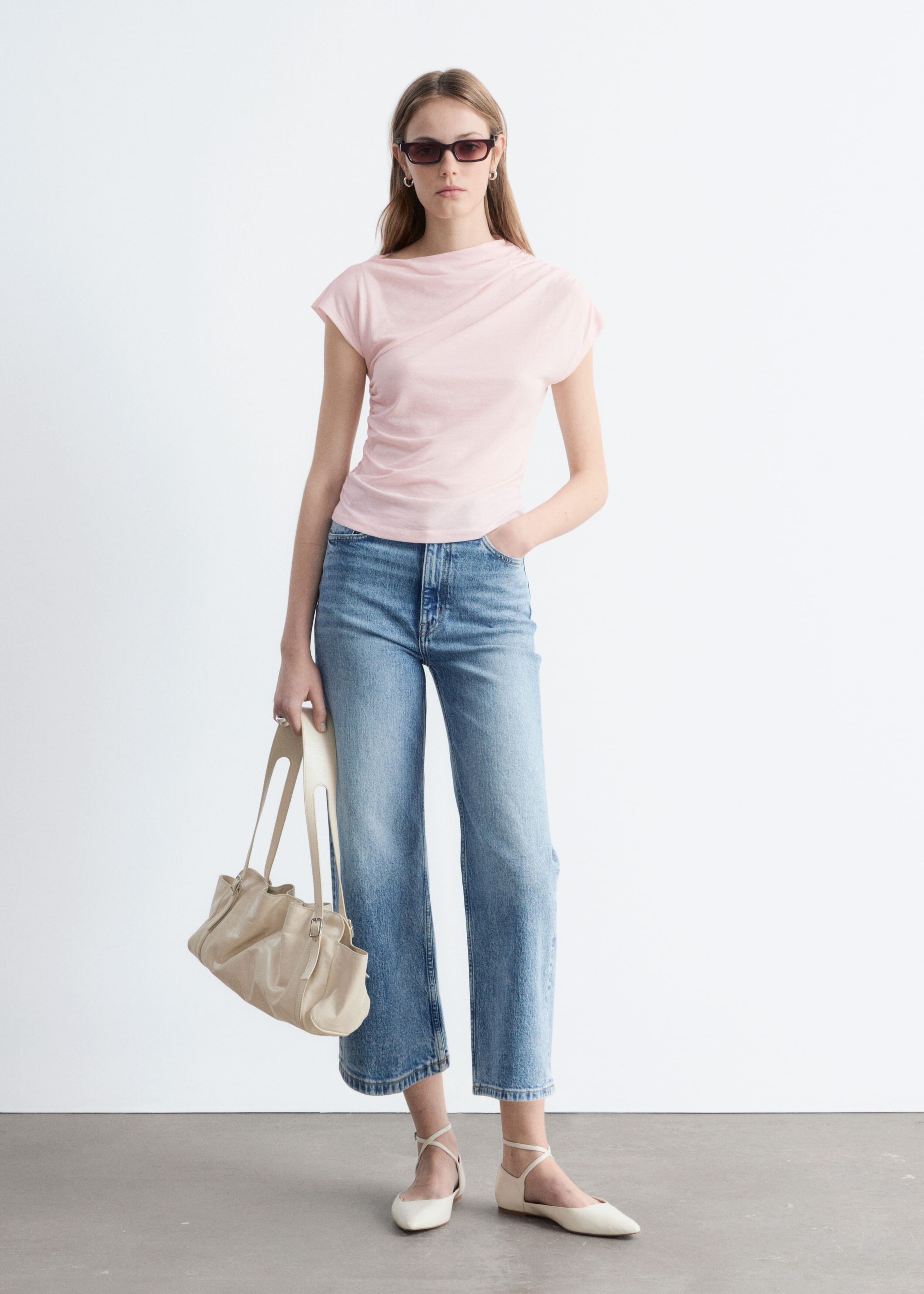 Image of Haut drapé en jersey