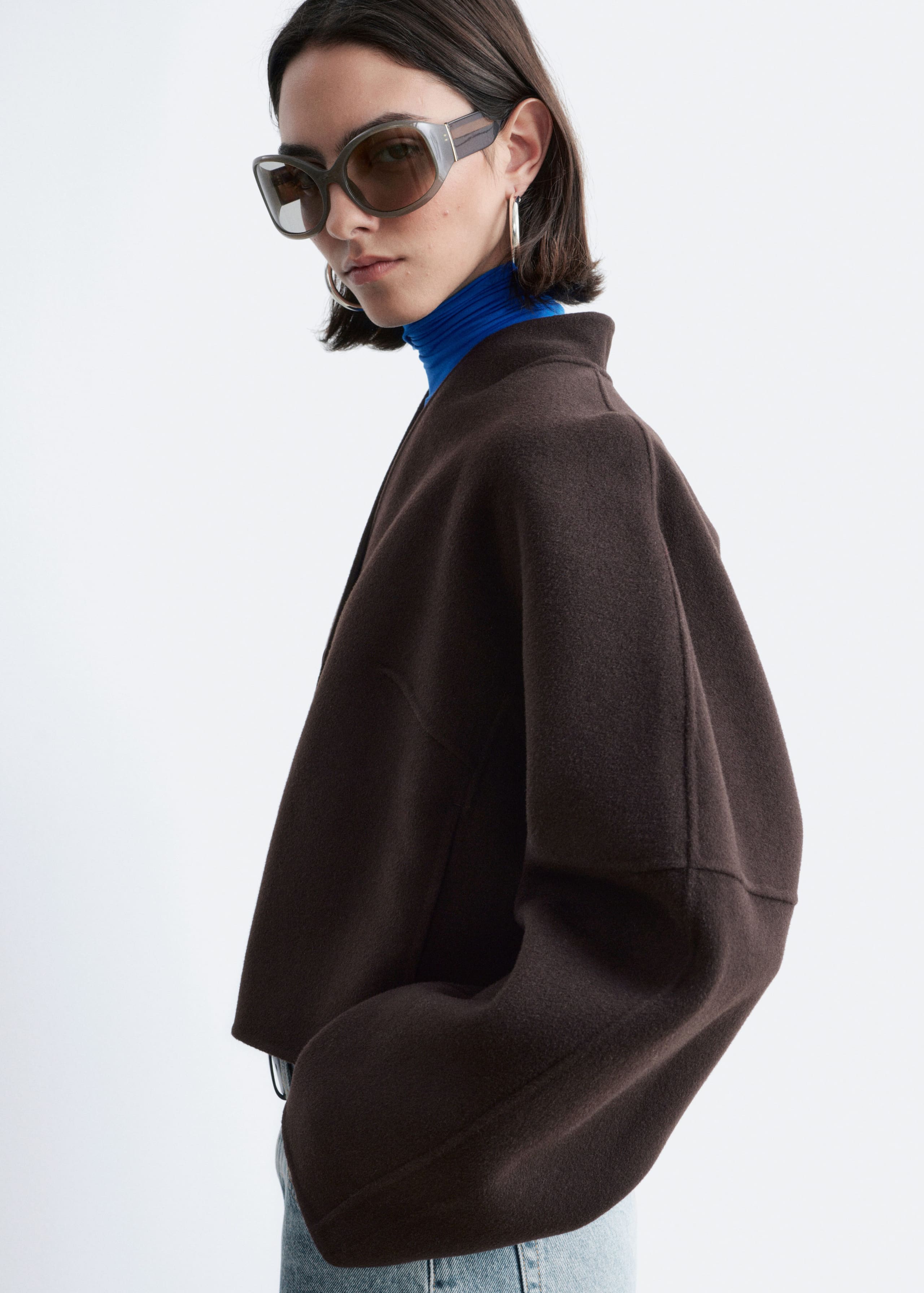 Wool Doublé Jacket - Brown - Lookbook