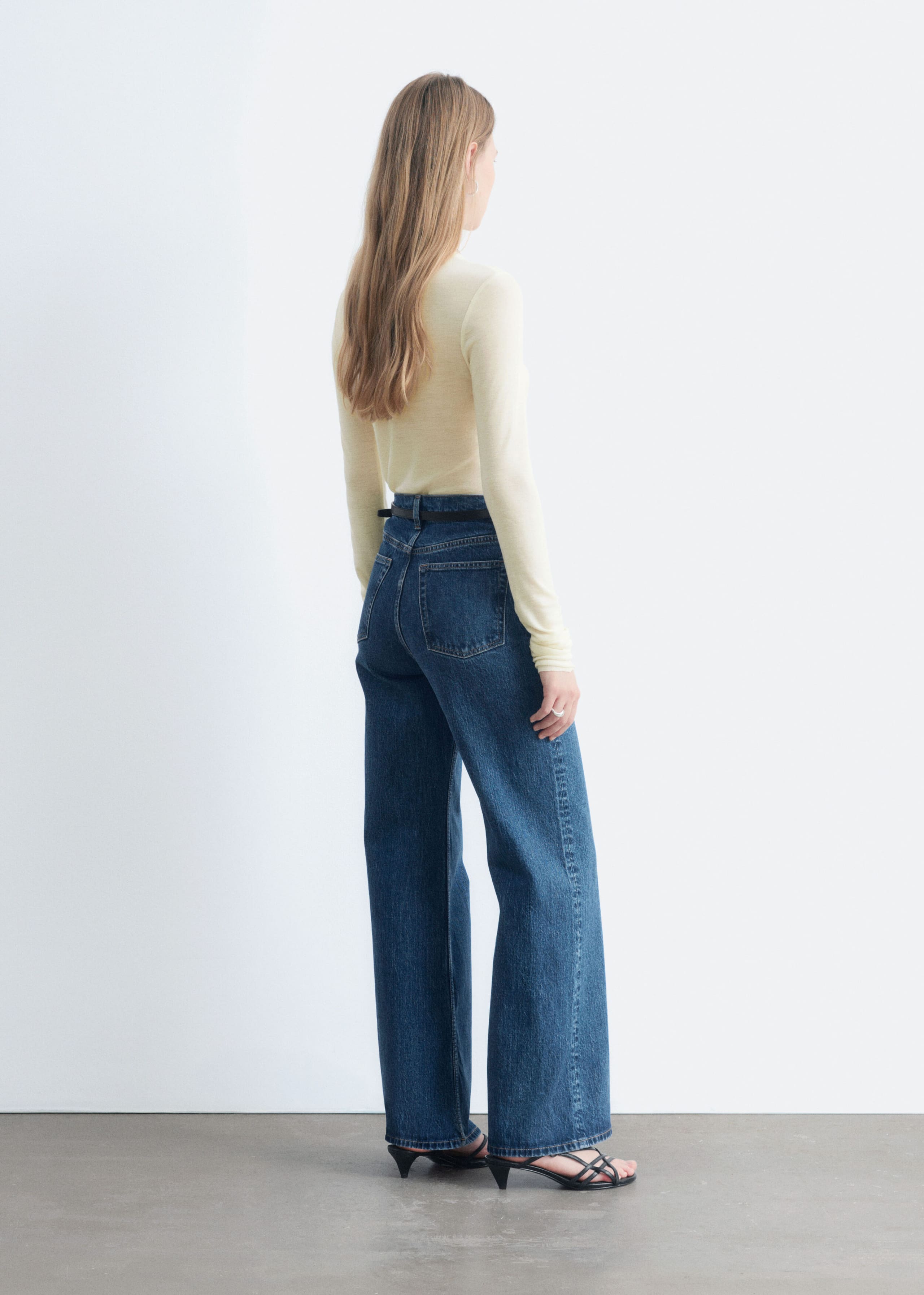 Wide-Leg Jeans - Mid Blue - Lookbook