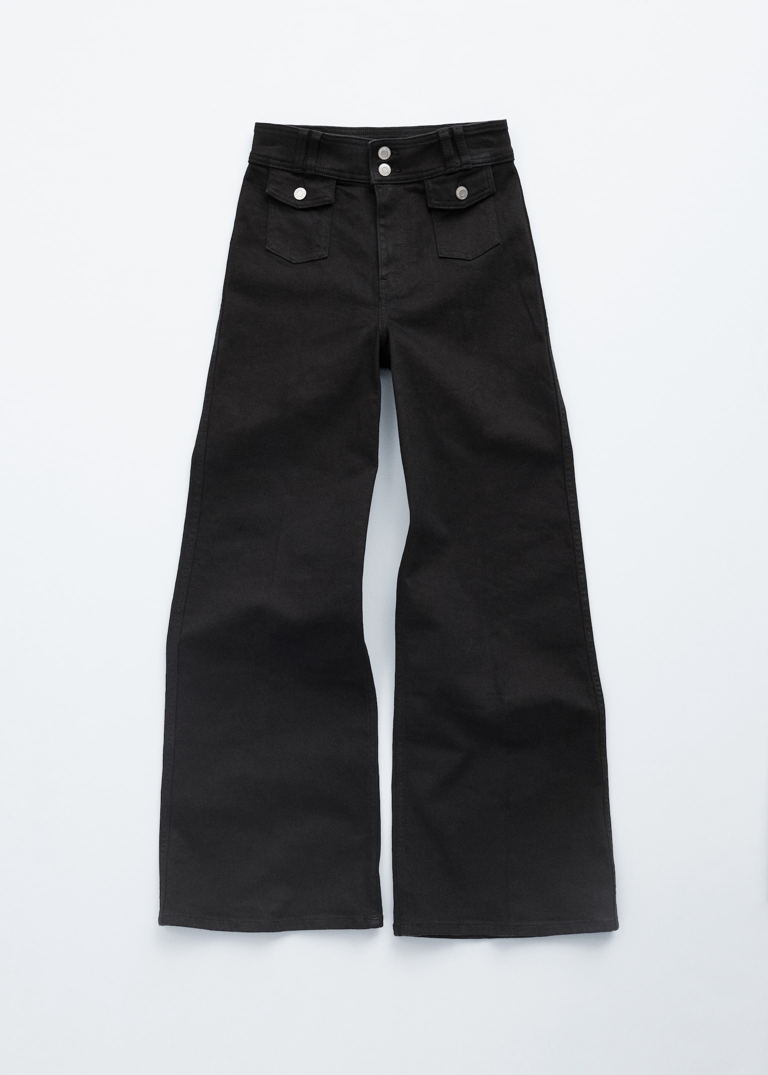 Press-Crease Flared Jeans - Black/Washed Mid Blue/Washed Light Blue - 6