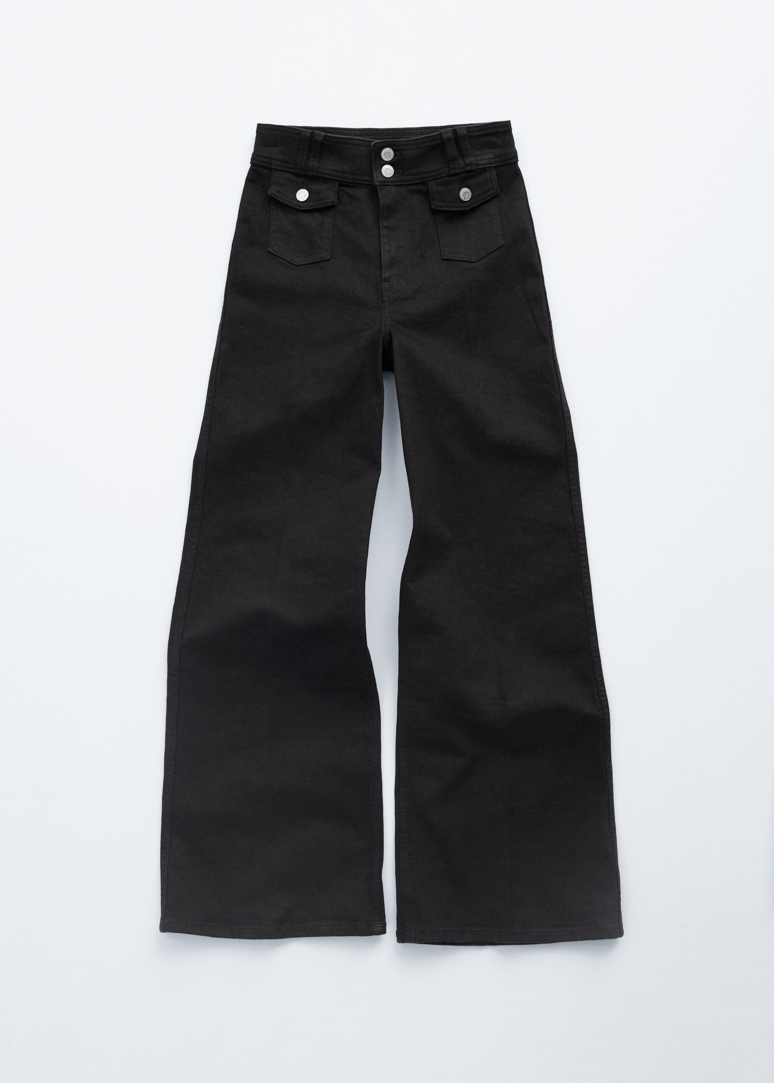 Image of Press-Crease Flared Jeans