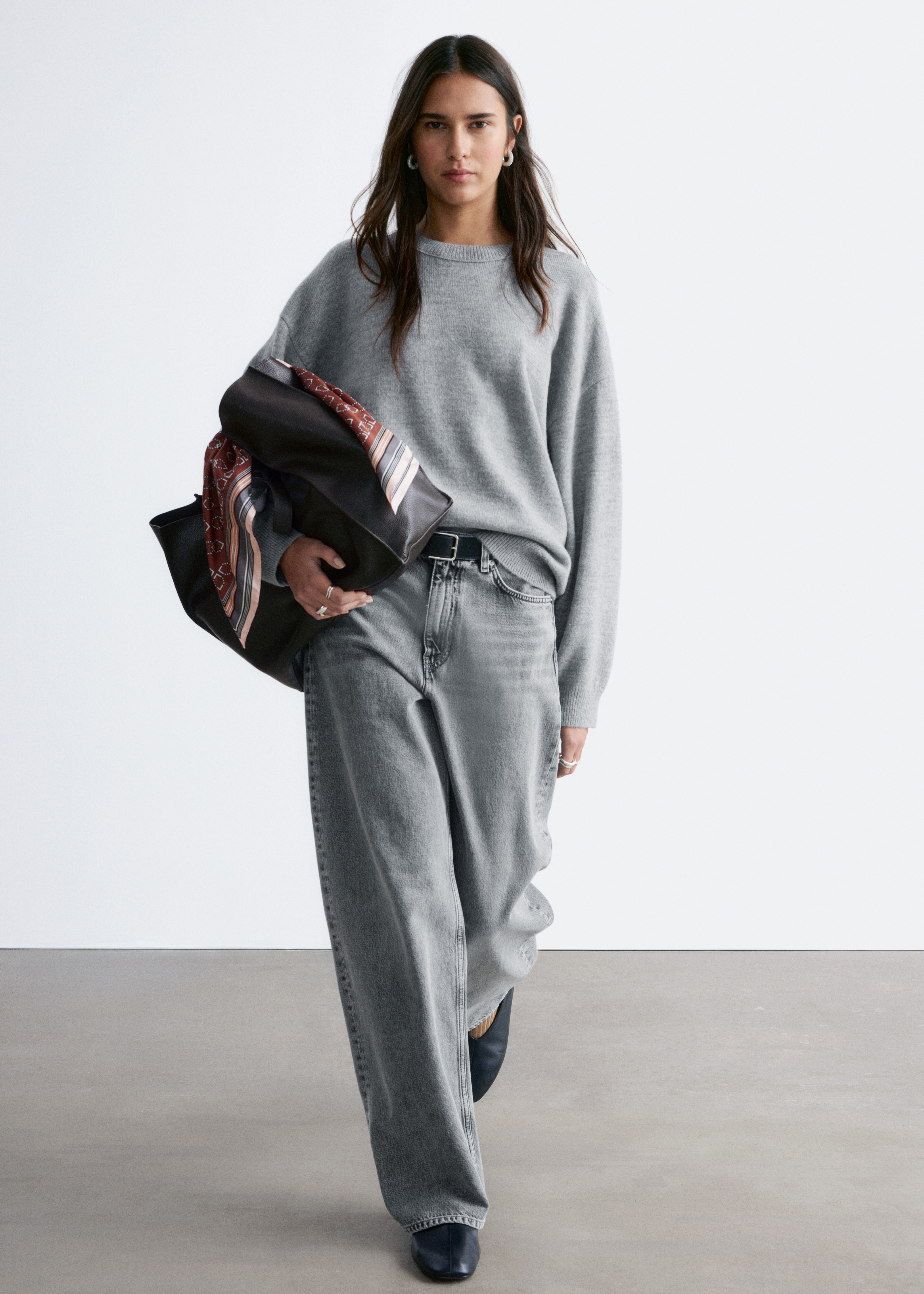 Pull Gris Femme Maison De Nîmes Taille 14 – Coton Doux, Manches Longues, Regular Fit