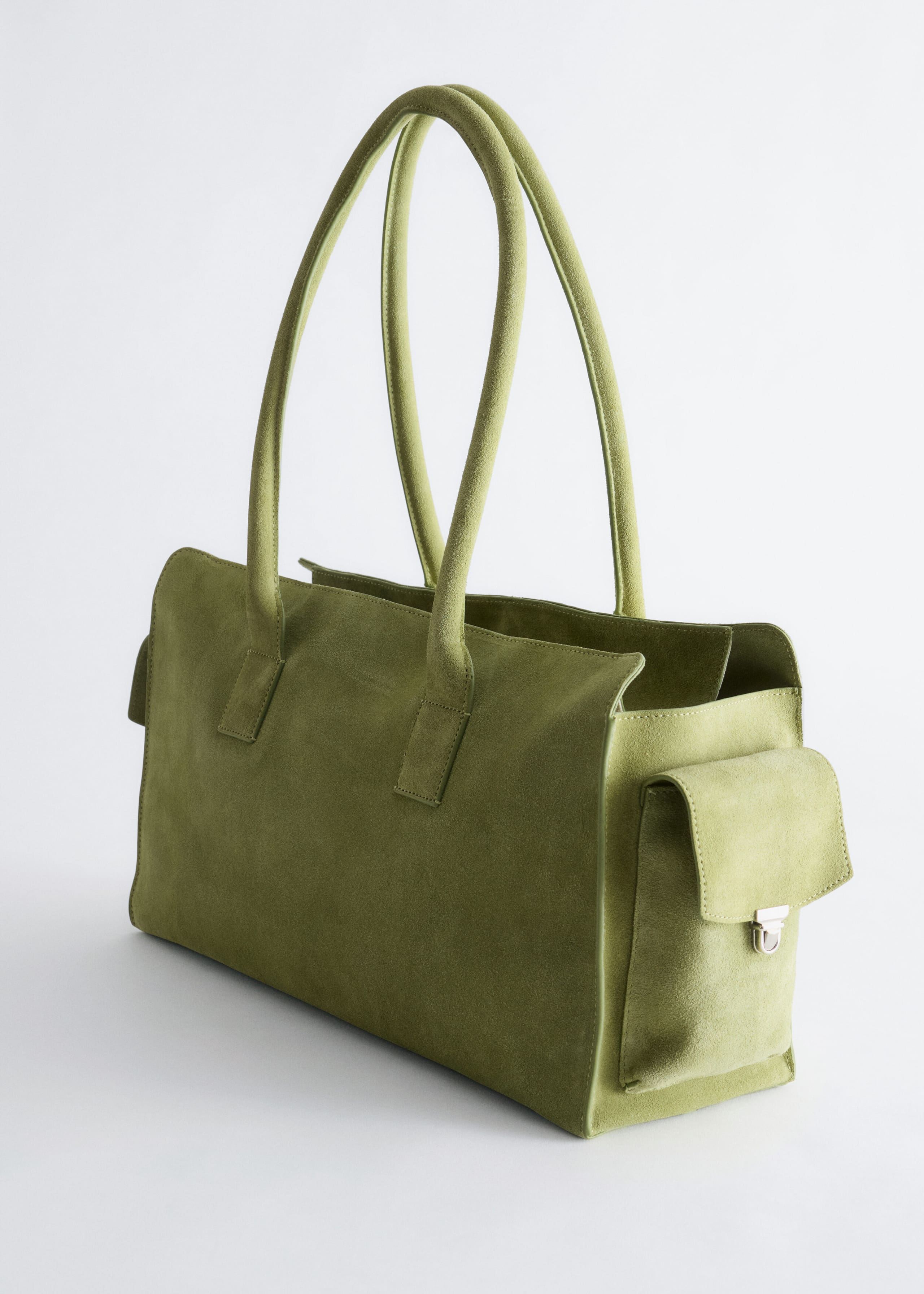 Split-Suede Tote - Dark Brown - Still Life