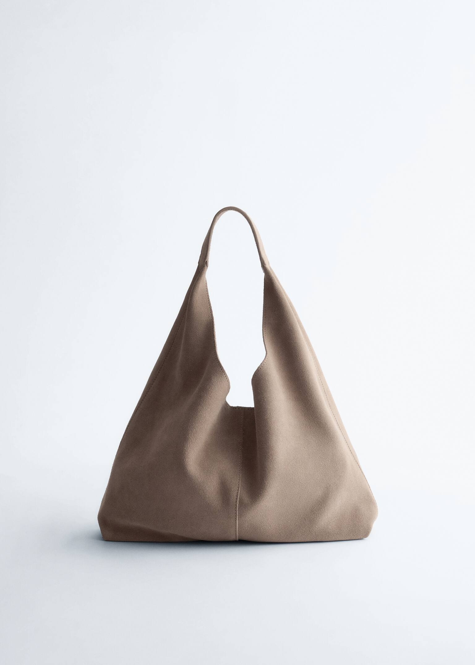 Sac cabas classique en daim - Beige/Vert/Rouille/Marron Clair