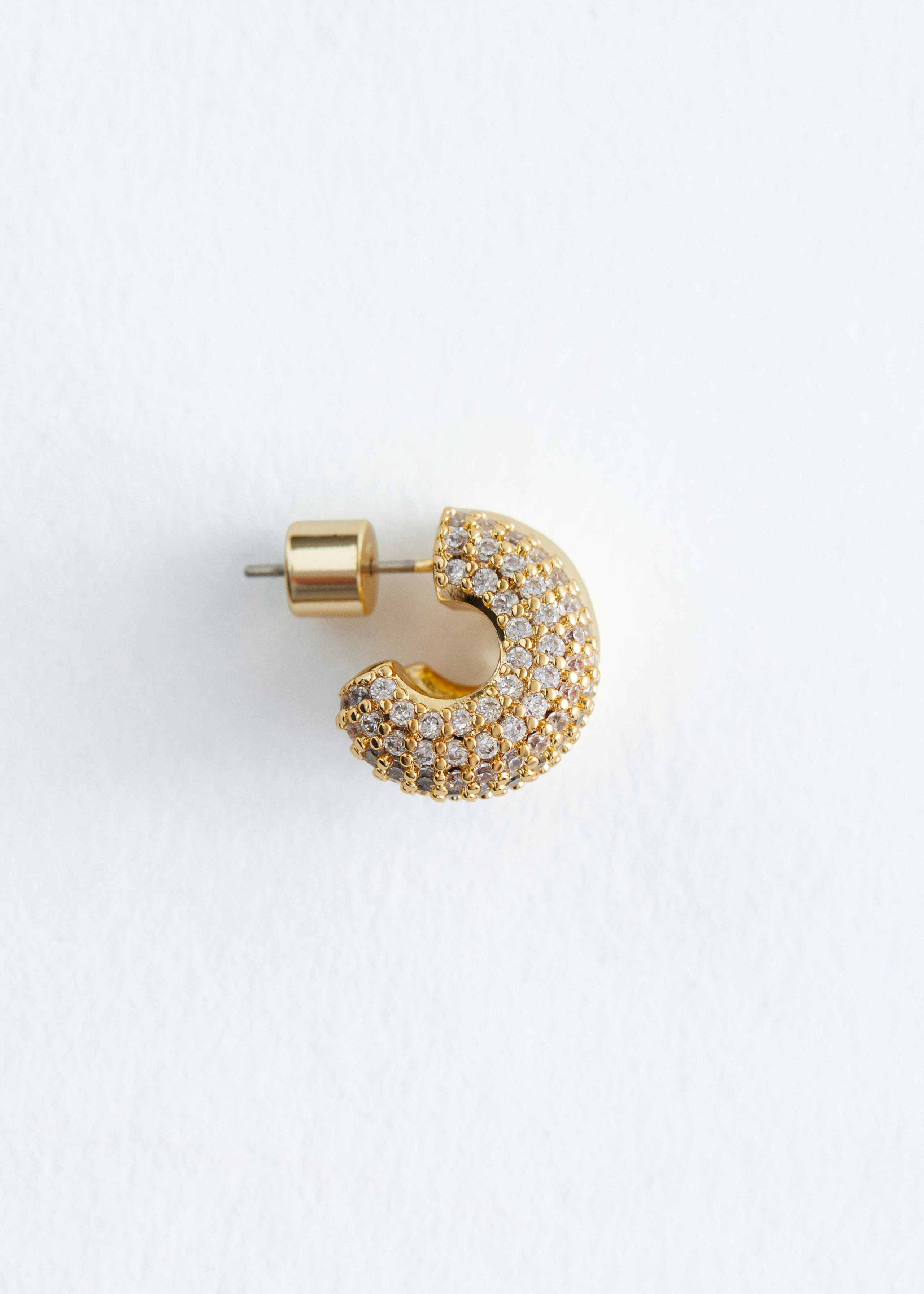 Image of Zweiteilige Creolen mit Kristallen