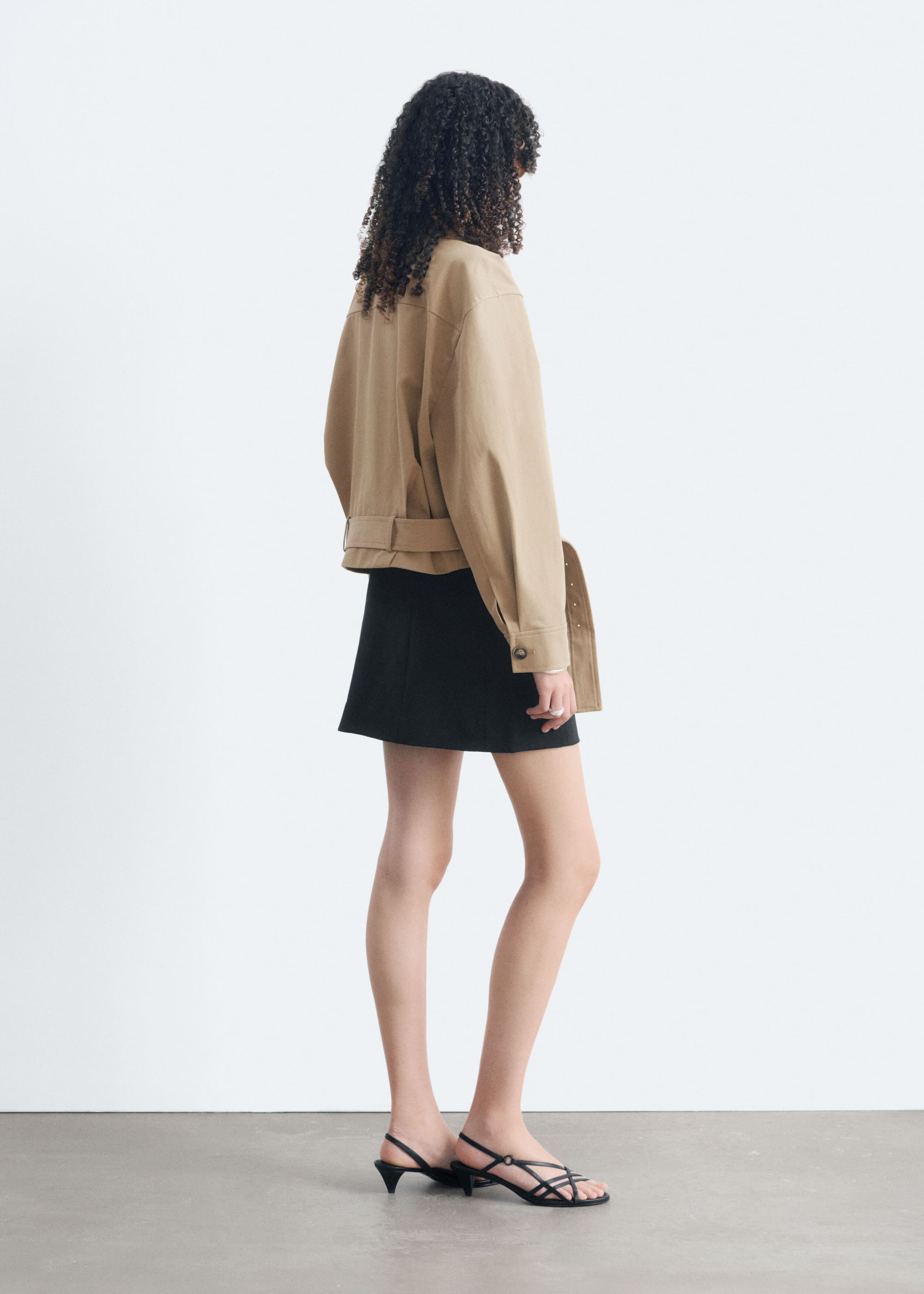 Belted Cotton Twill Jacket - Beige - Lookbook
