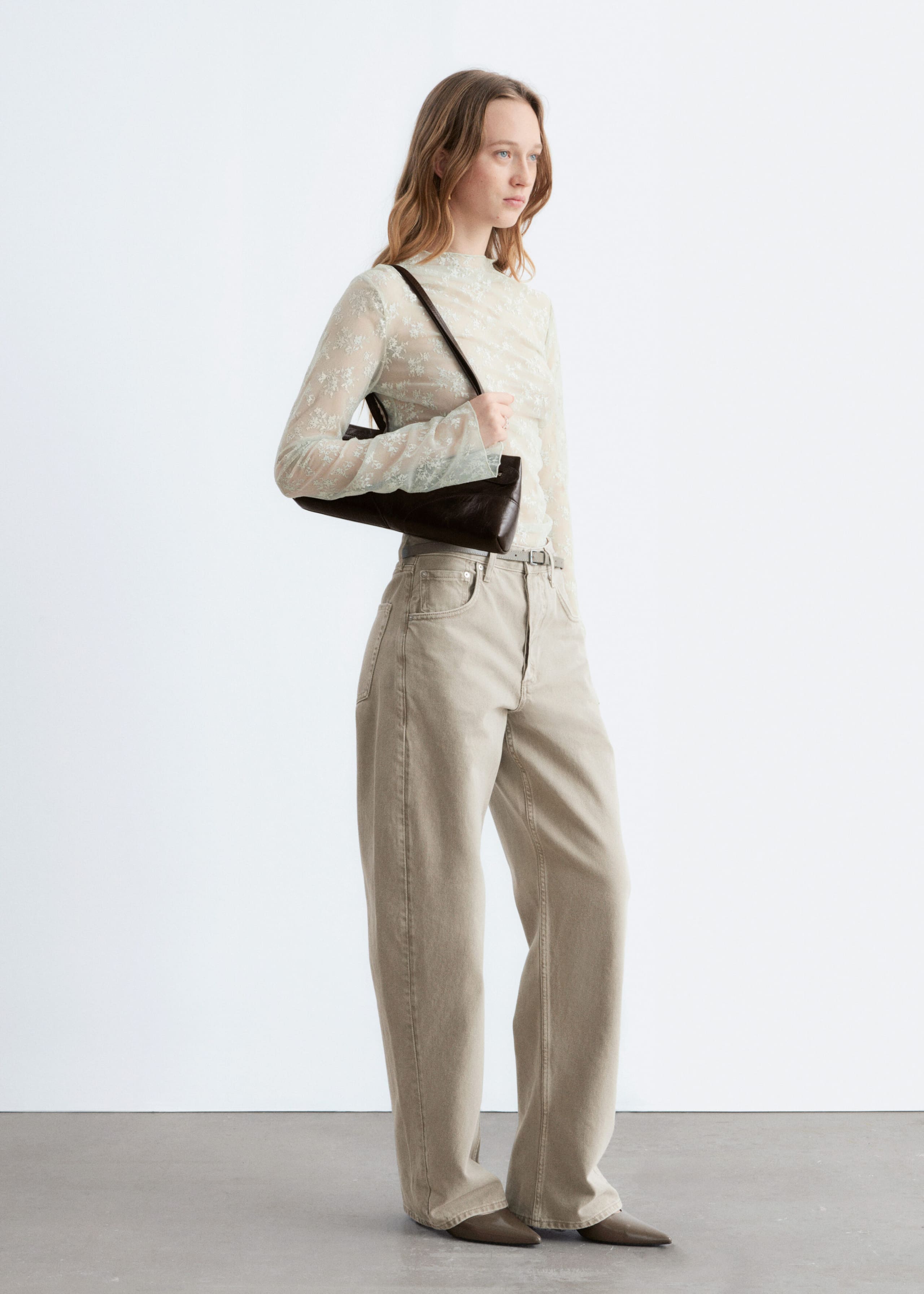 Image of Long-Sleeve Lace Top