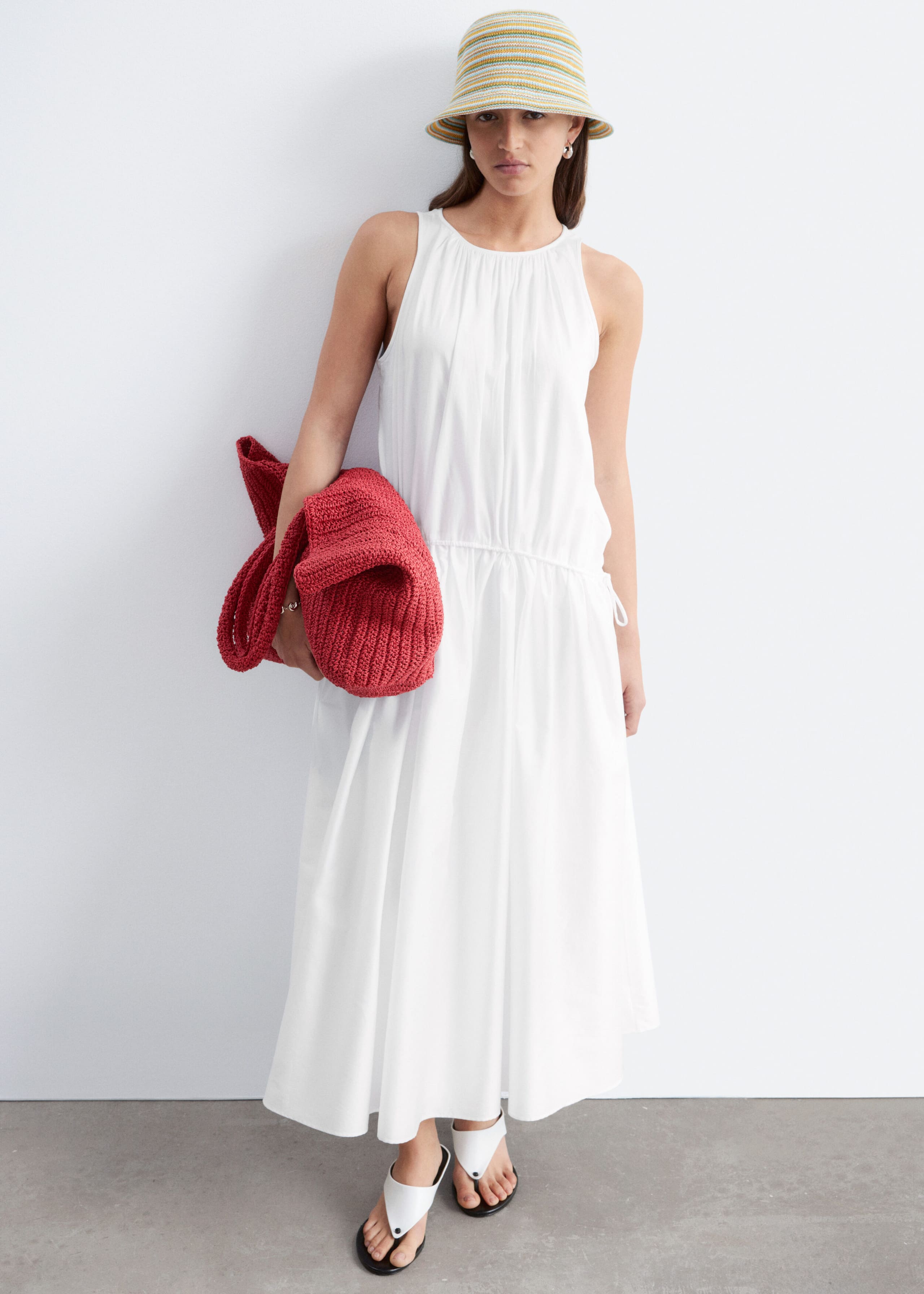 Image of Gathered Midi Dress