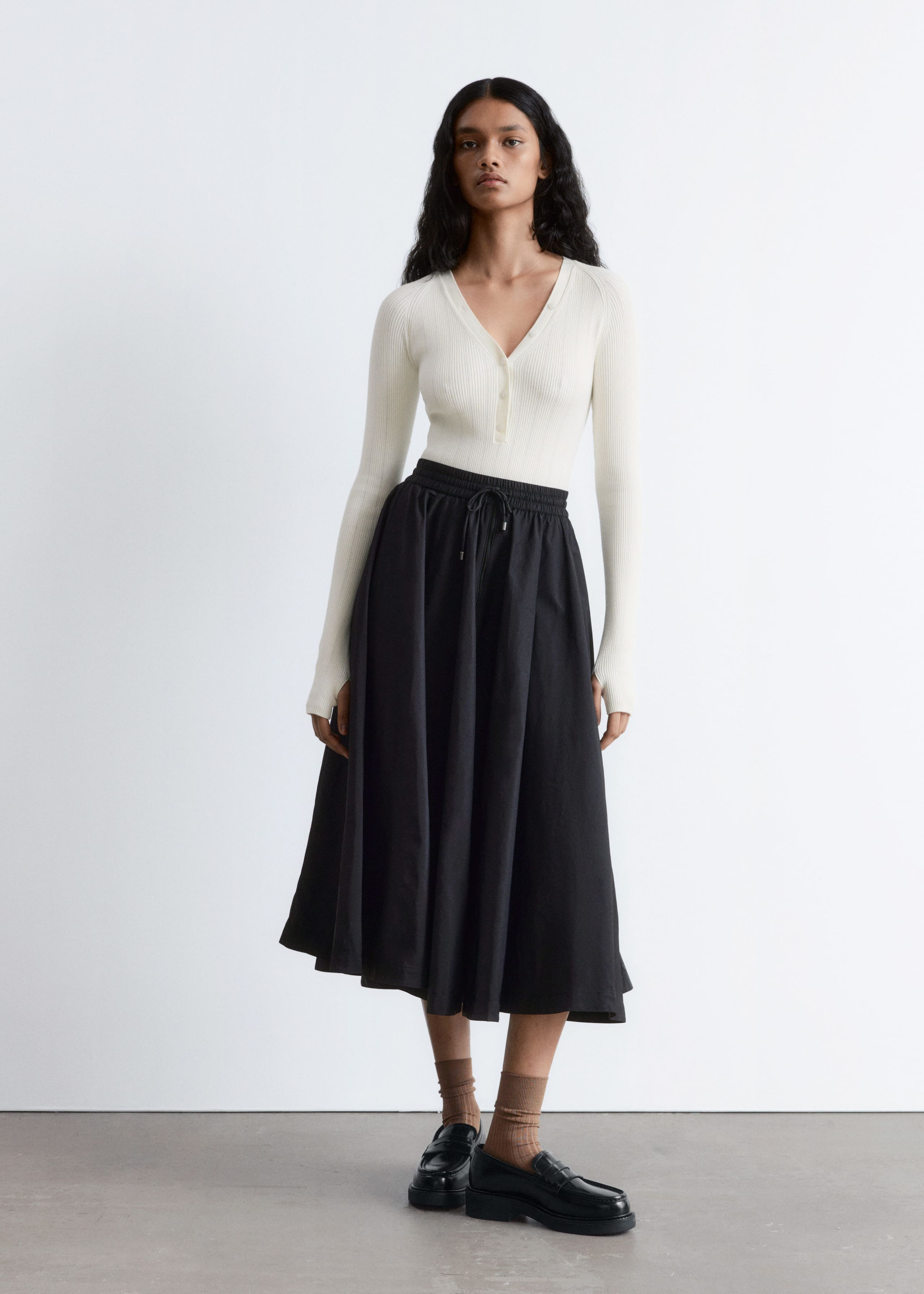 Image of Long-Sleeve Rib-Knit Bodysuit