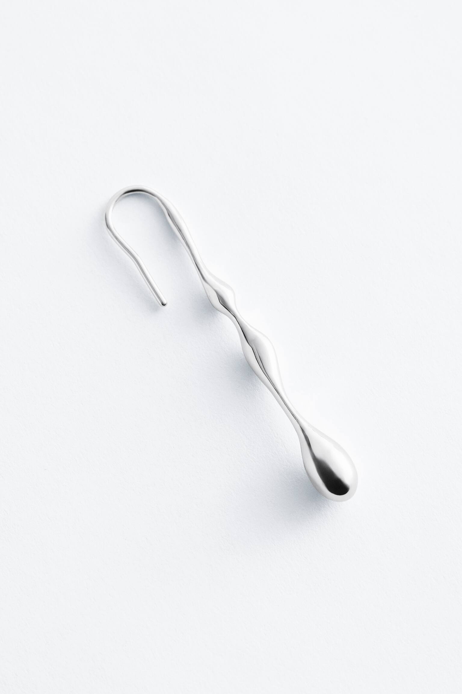 Cercei Drop Alungiți - Argintiu/Inel auriu - 5