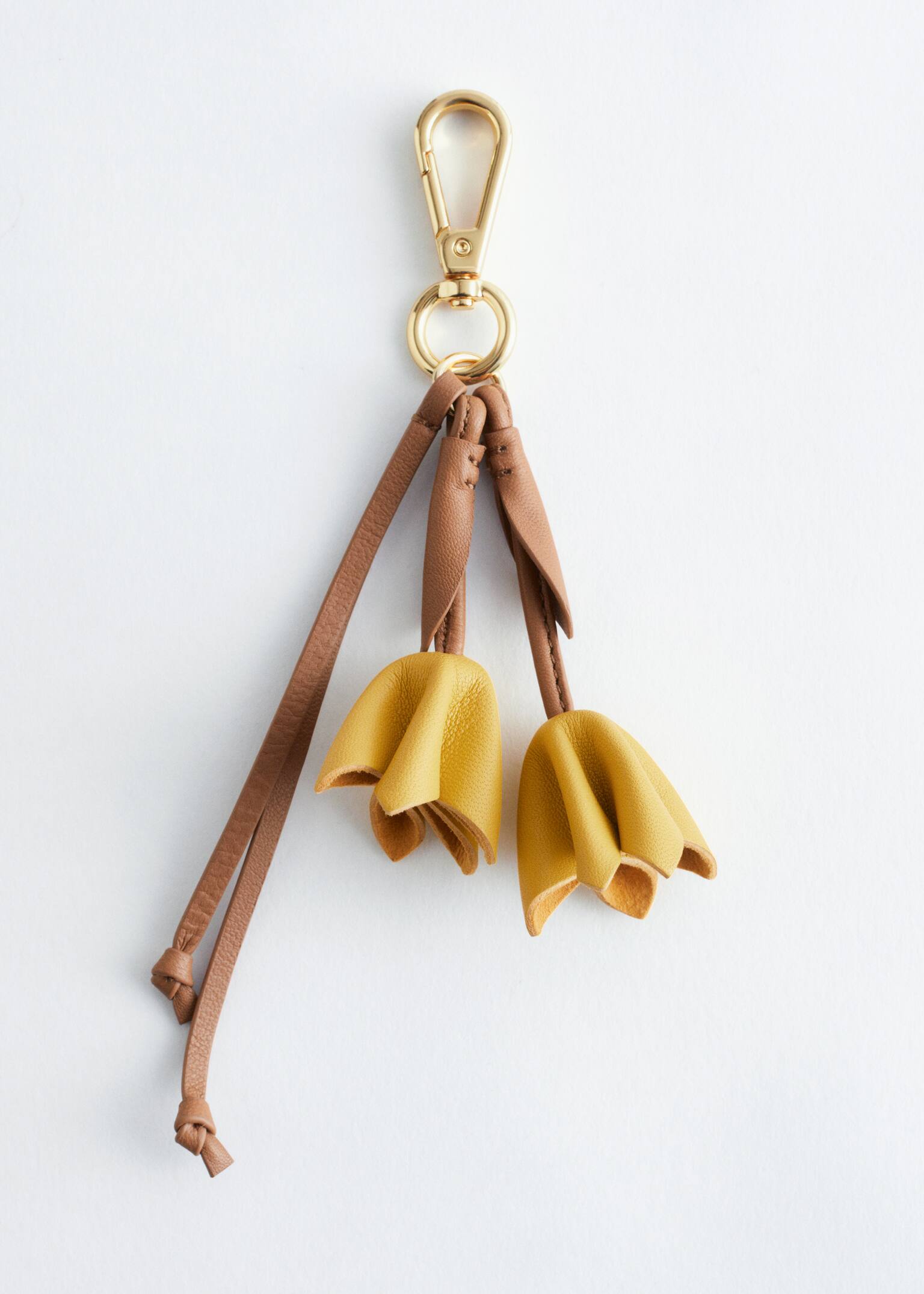 Tulip Bag Charm - Sennepsgul/Light Pink - 1