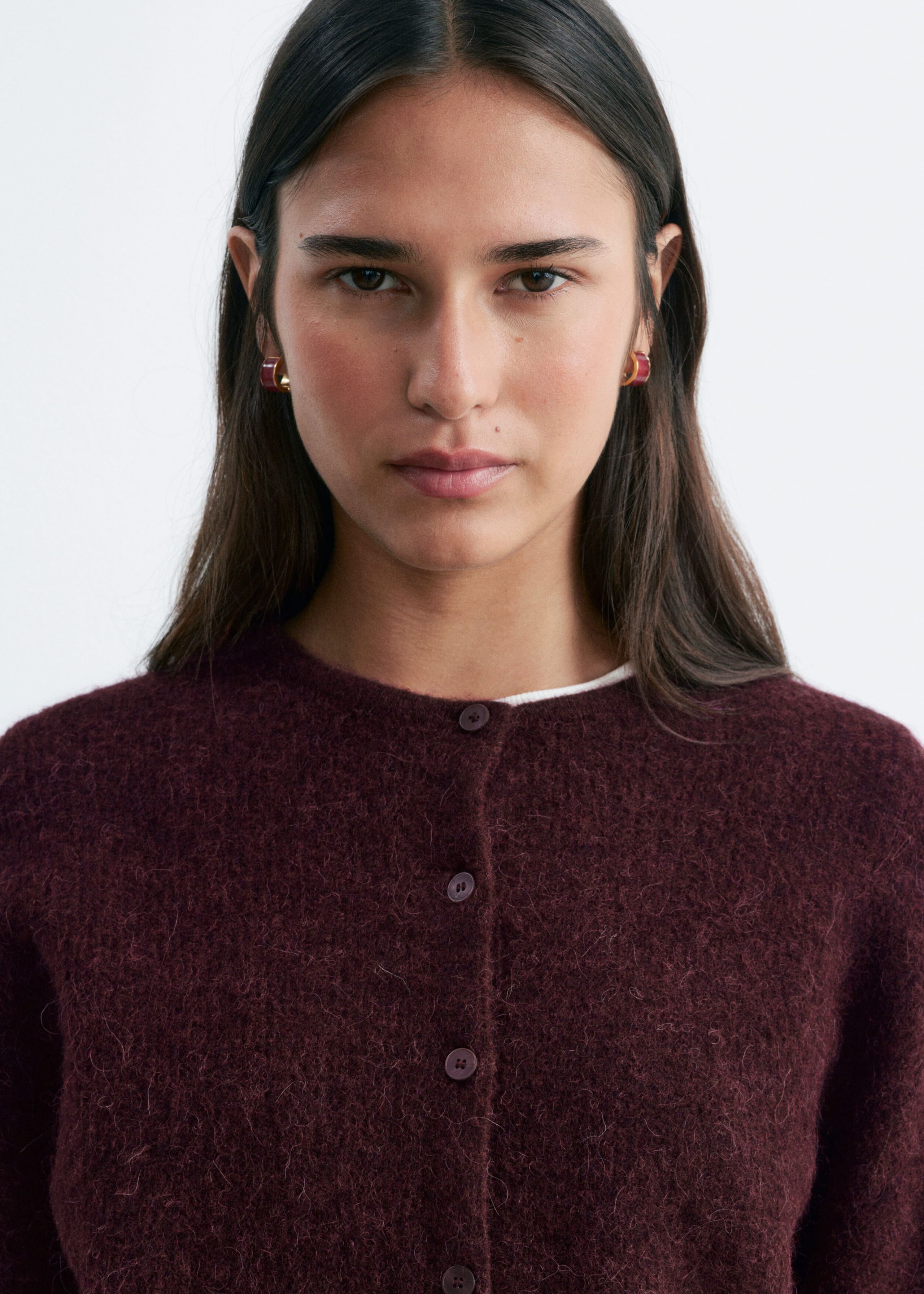 Alpaca-Blend Knitted Cardigan - Mole - Lookbook