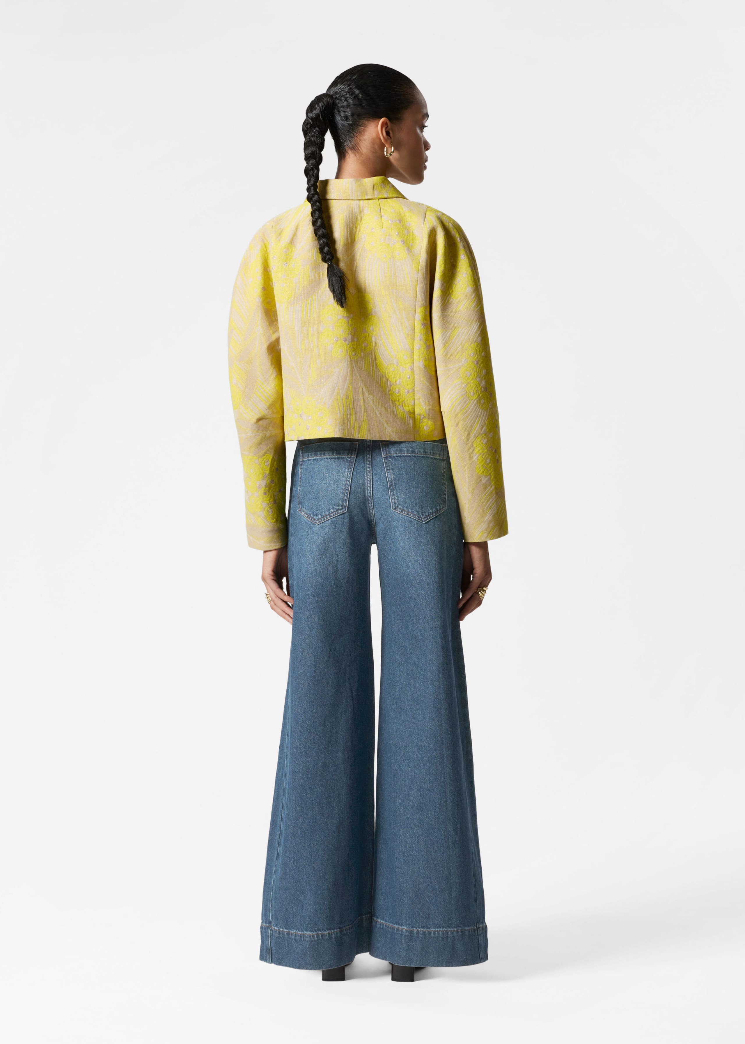Image of Cropped Jacquard Jacket