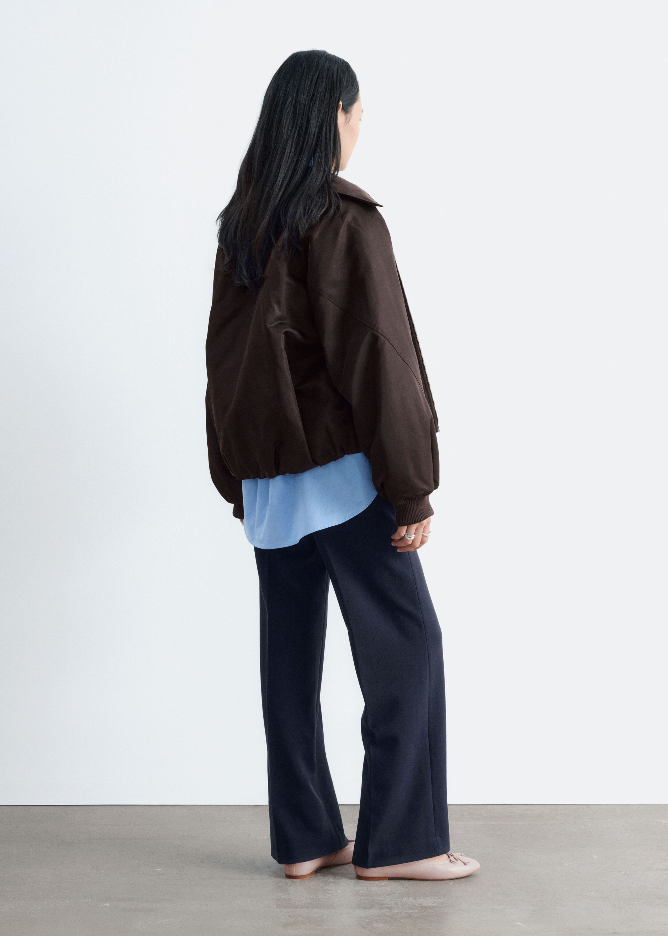 Straight Press-Crease Trousers - Navy - Still Life