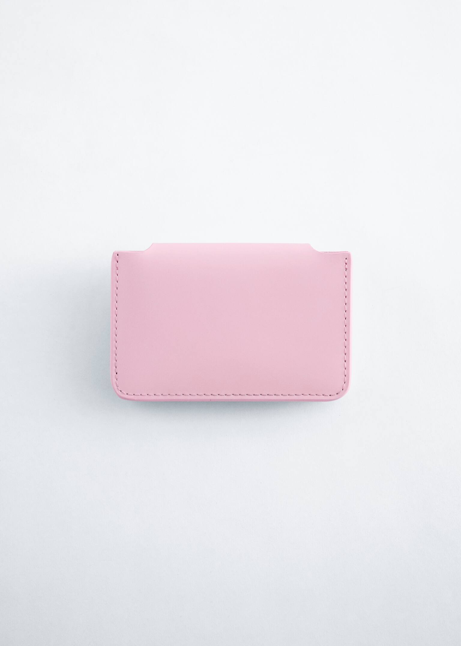 Leather Card holder - Light Pink - 3