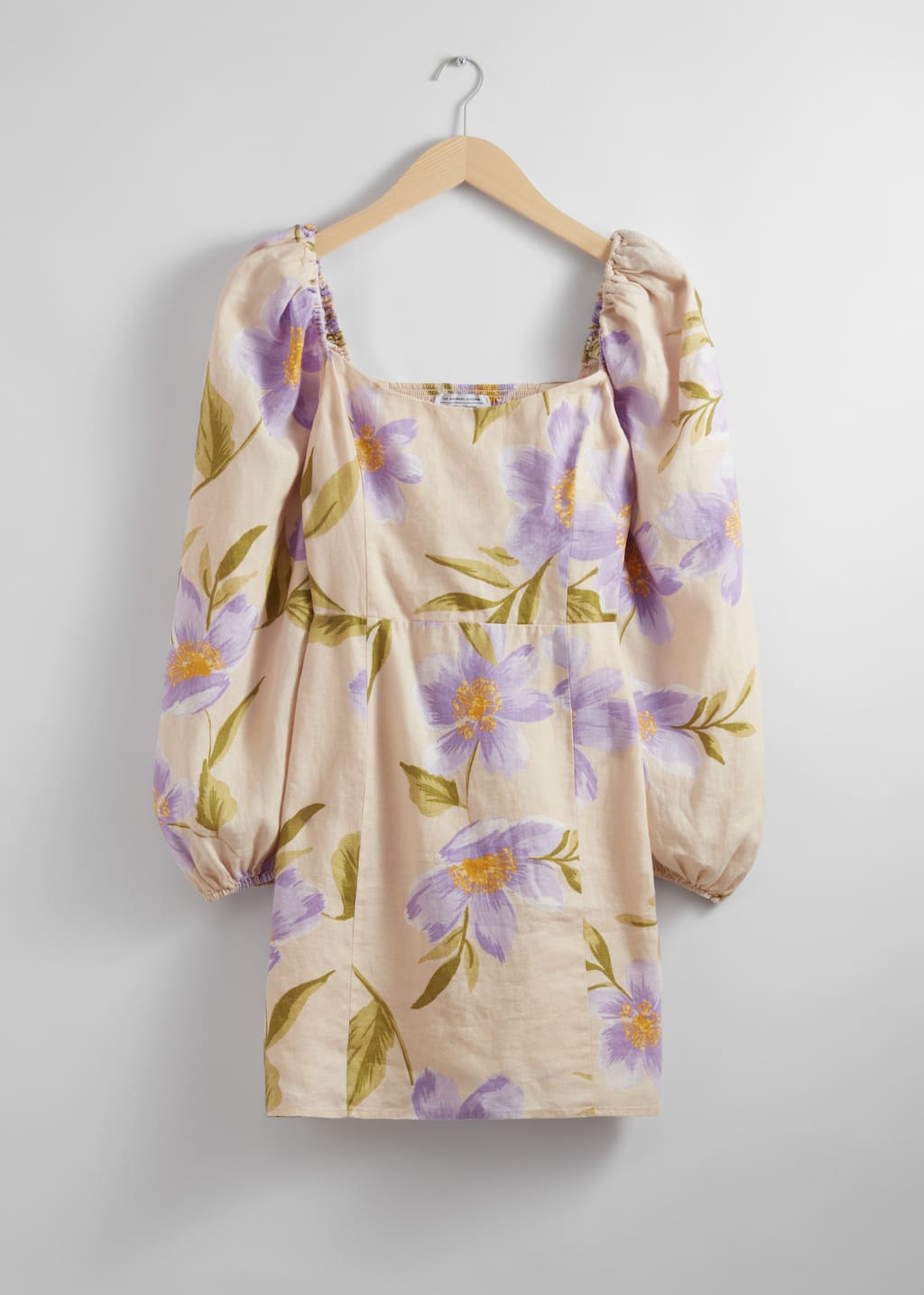 A-Line Linen Mini Dress - Lilac Florals - Still Life
