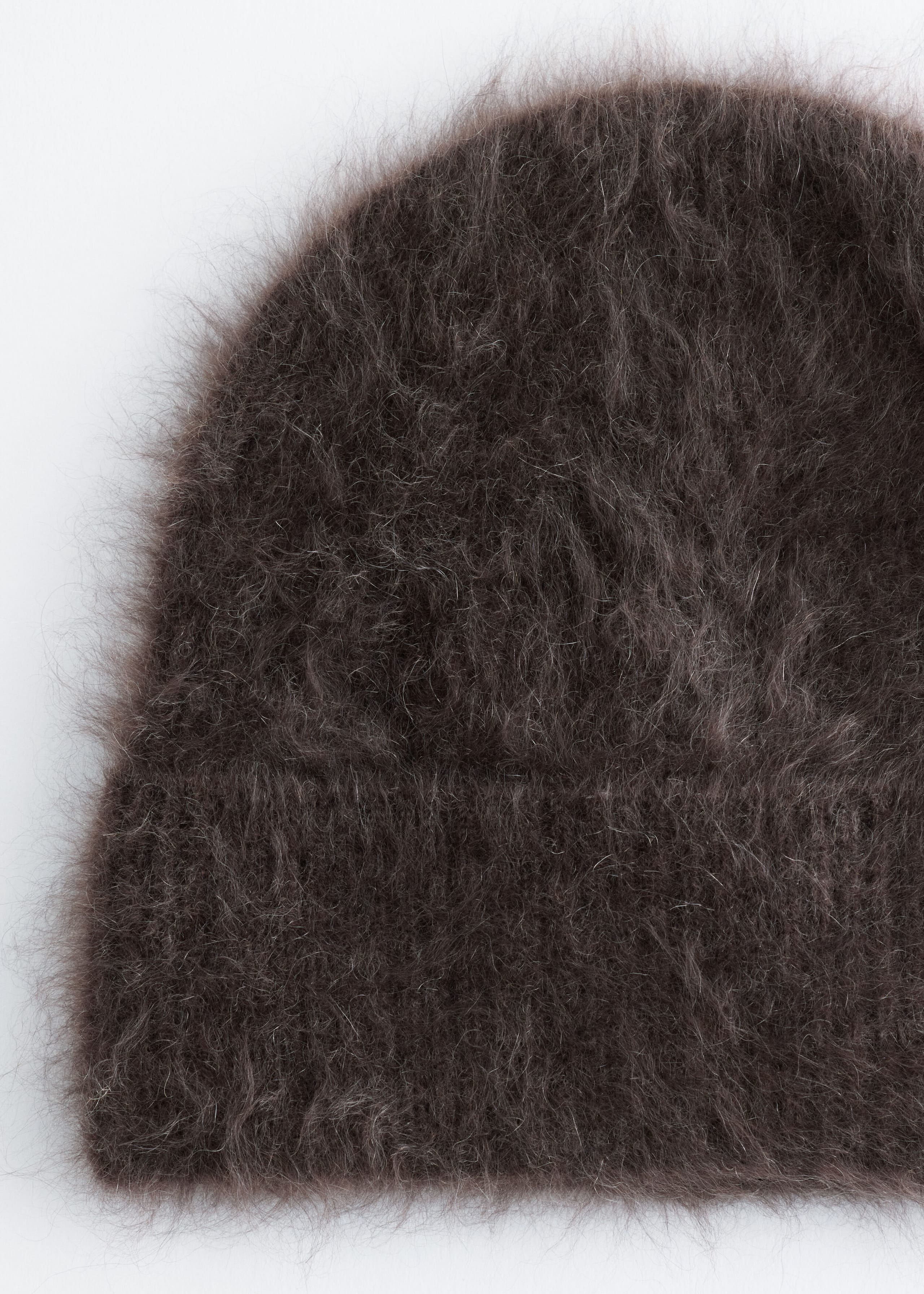 Brushed Cashmere Beanie Dark Mole