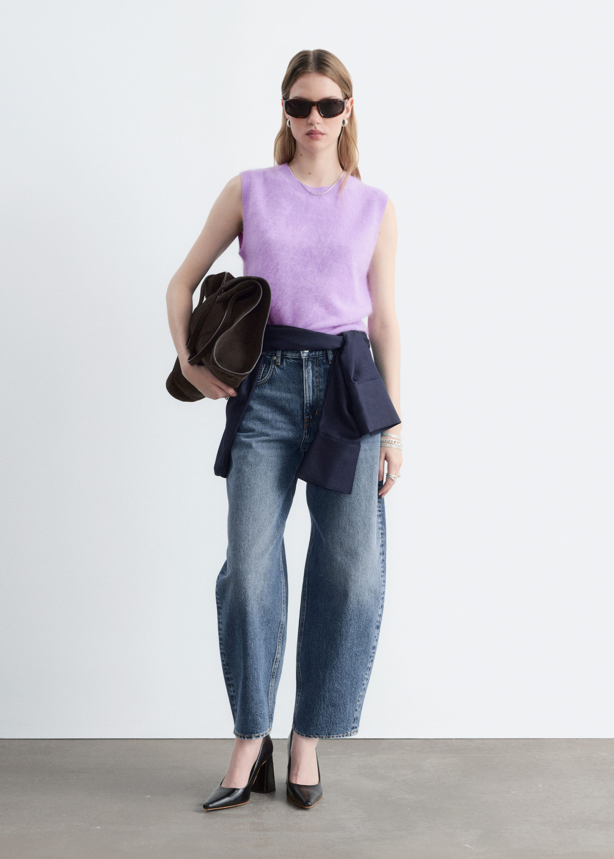 Brushed Cashmere Vest - Lilac - Still Life