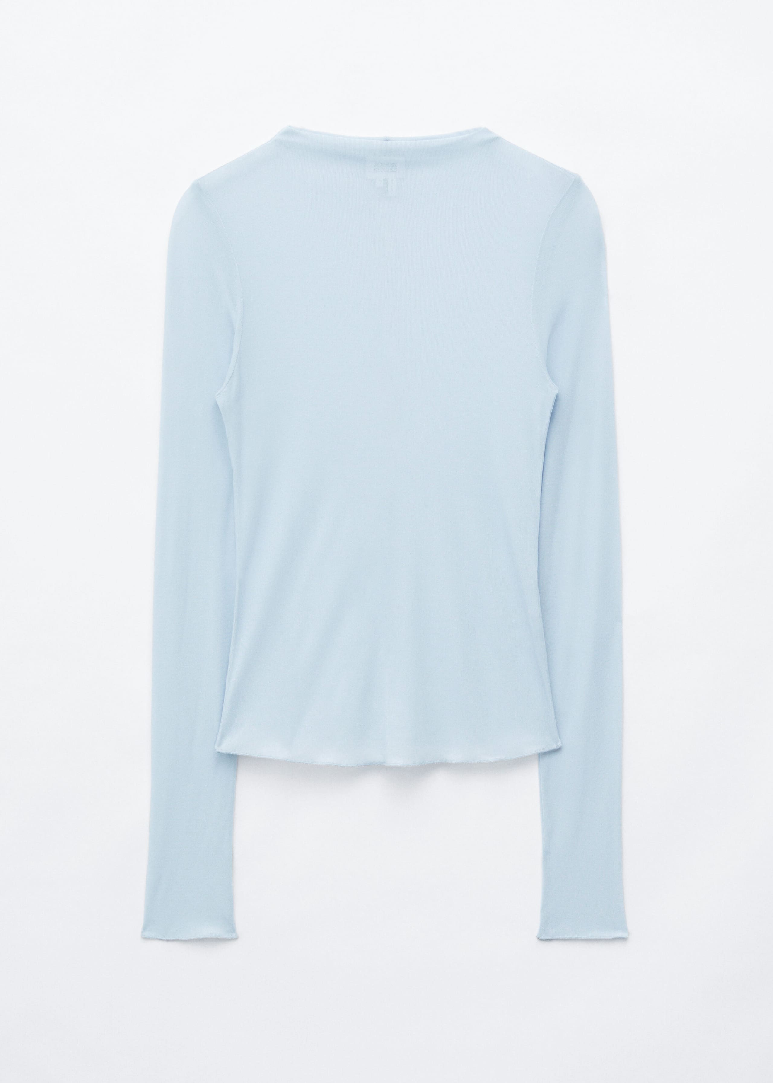 Ribbed Silk Top - Light Blue - Still Life