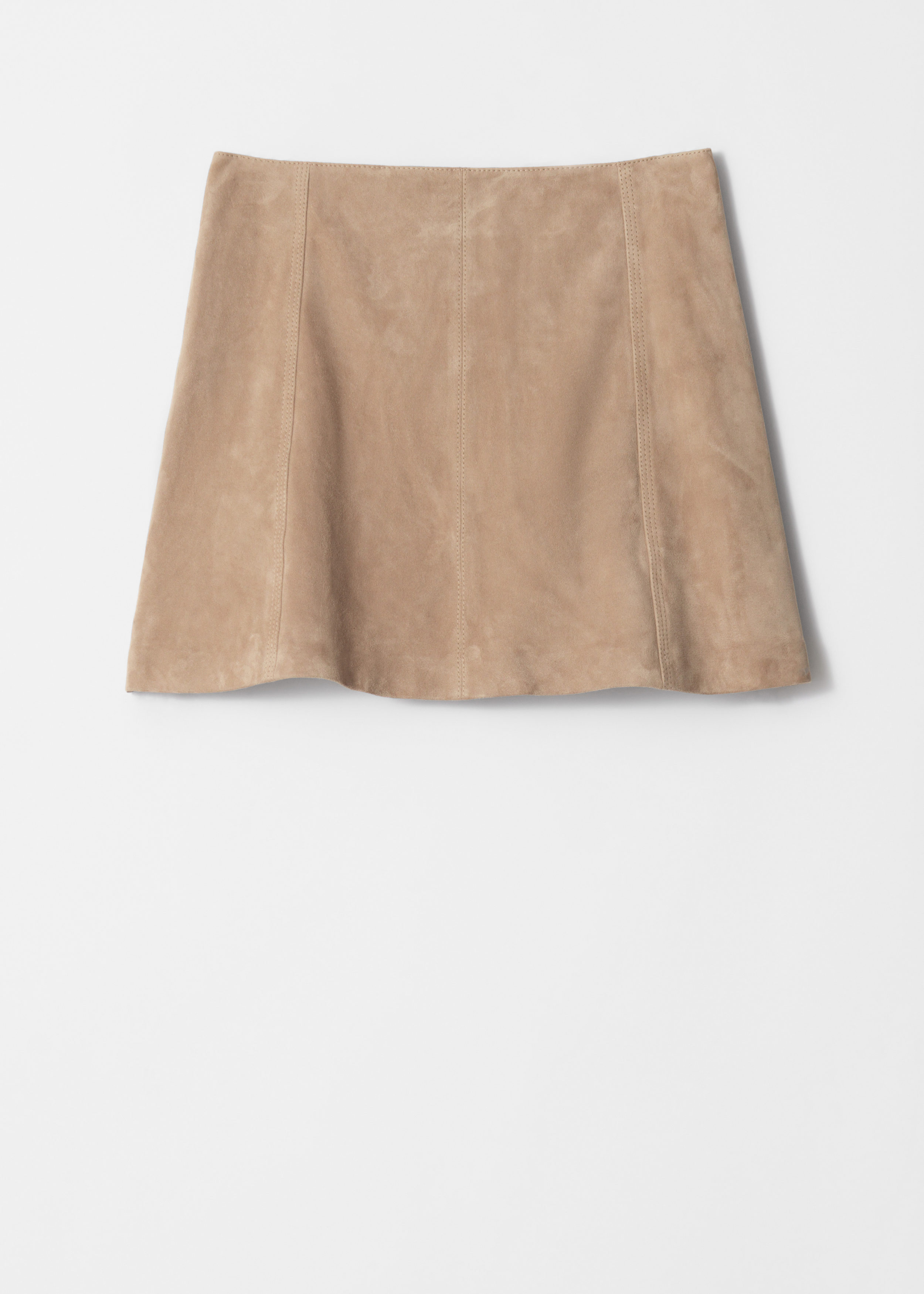 A-Line Suede Mini Skirt