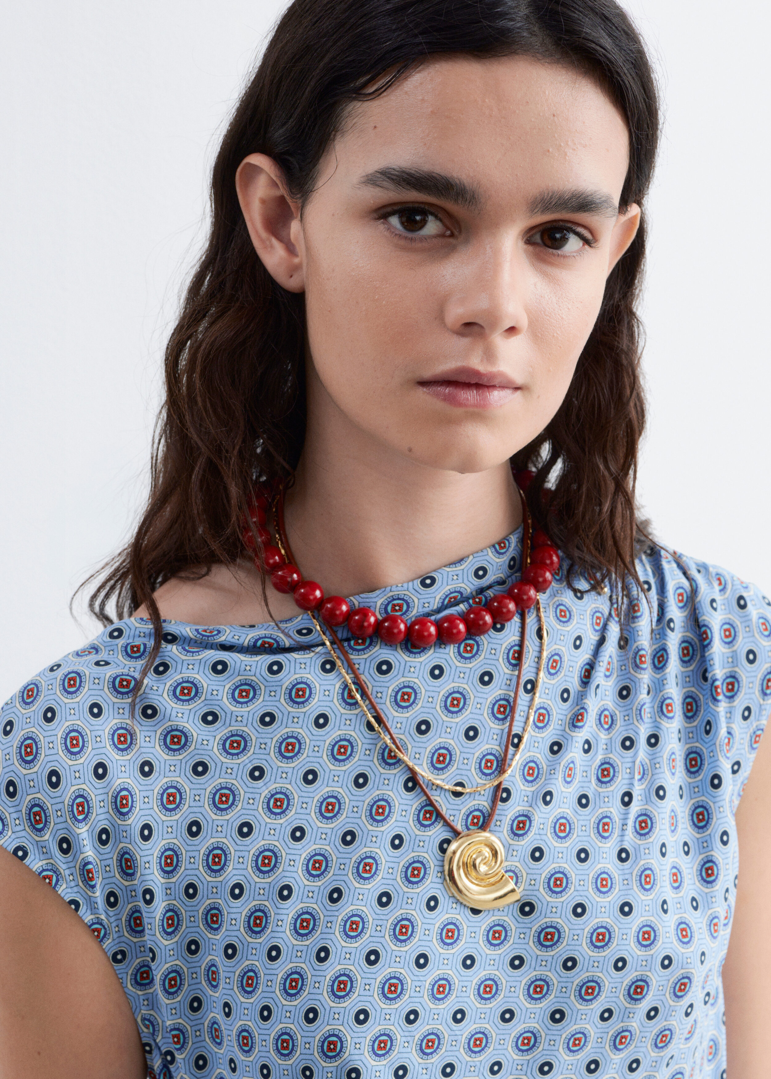 Boat-Neck Midi Dress - Blue/Printed - & Other Stories BE