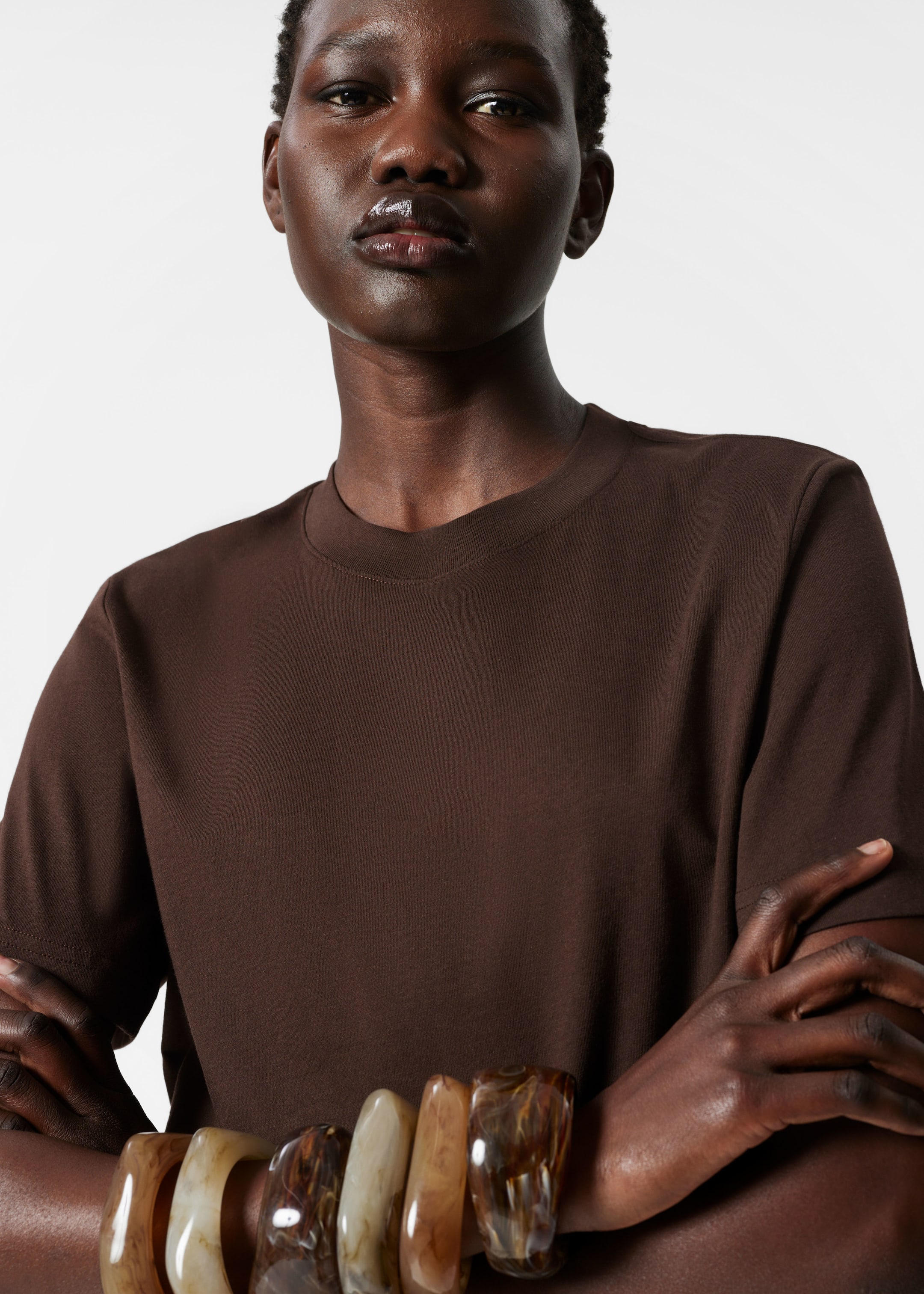 Visualizza immagine più grande: T-shirt girocollo - Marrone scuro - DONNA | H&M IT 3